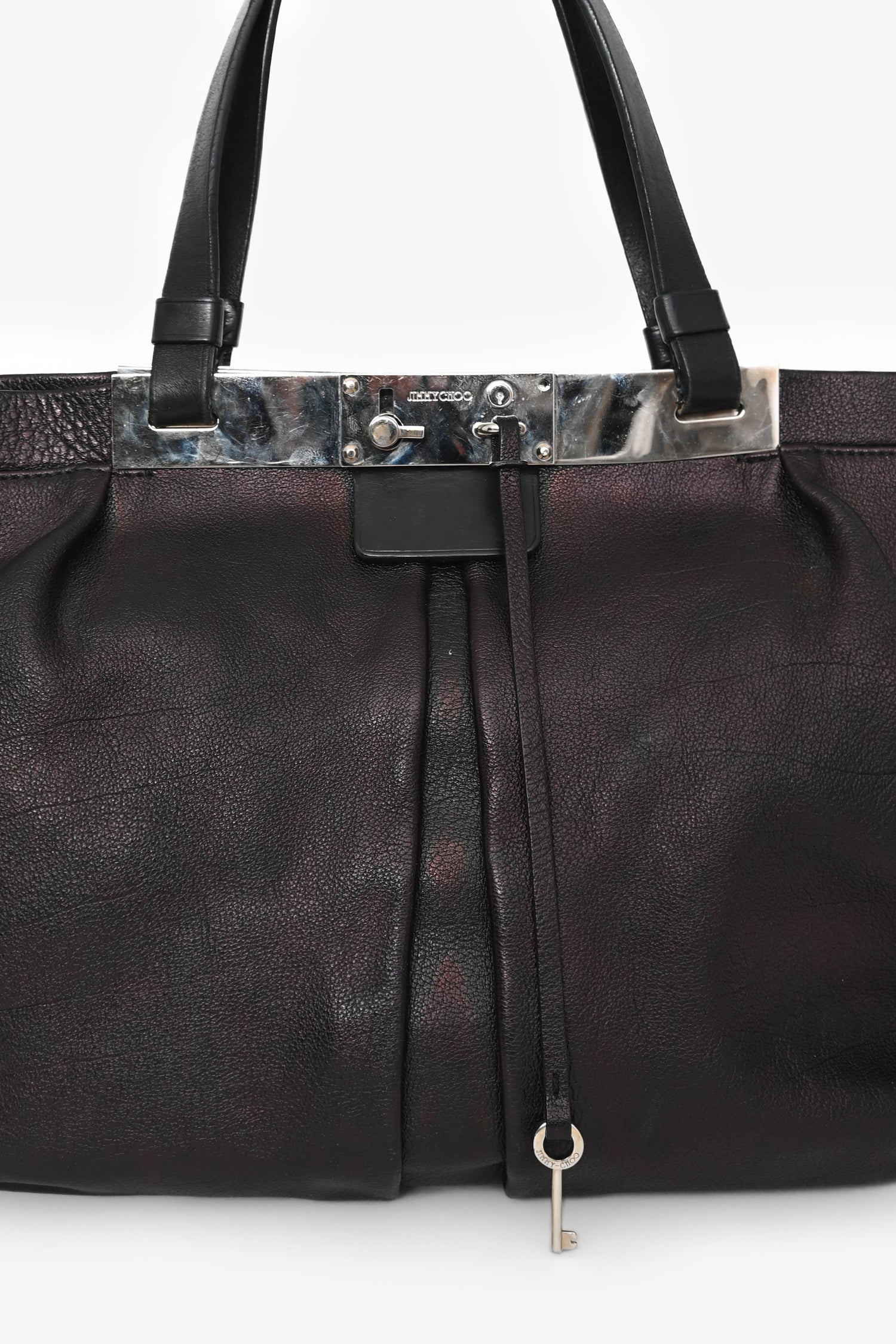 Jimmy Choo Brown/Black Metallic Leather Bag