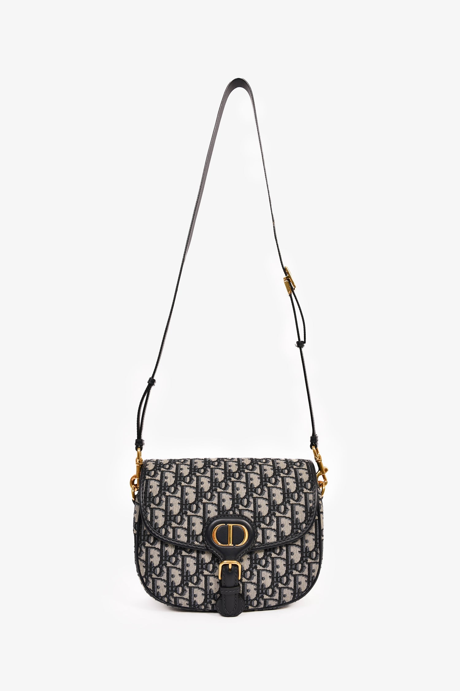 Christian Dior Blue Oblique Medium Bobby Bag
