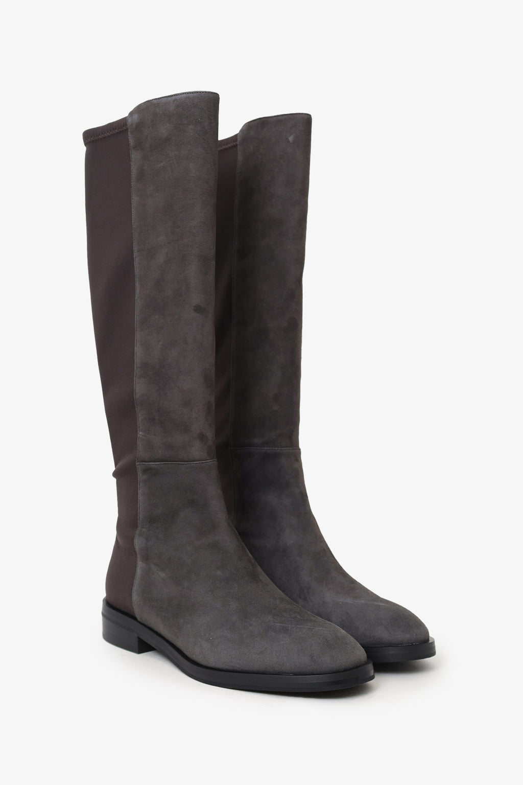 Stuart Weitzman Grey Suede Creer City Boots Size 36.5