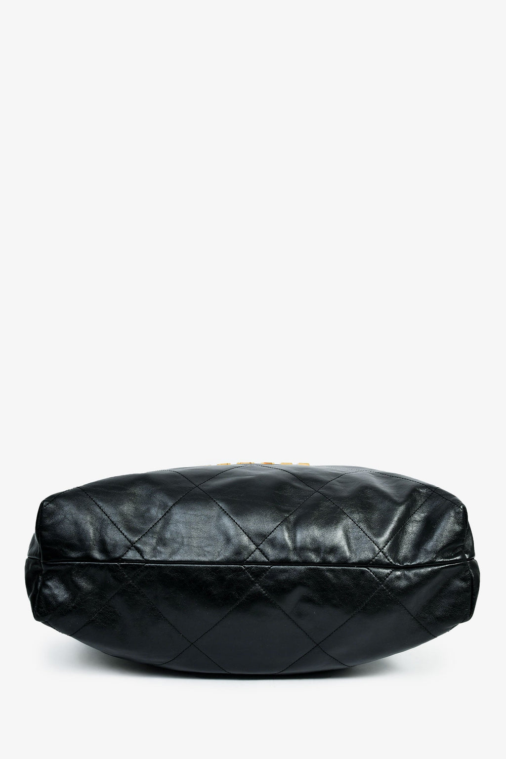 Pre-Loved Chanel™ 2022+ Black Leather Large 22 Hobo Shoulder Bag with Pouch