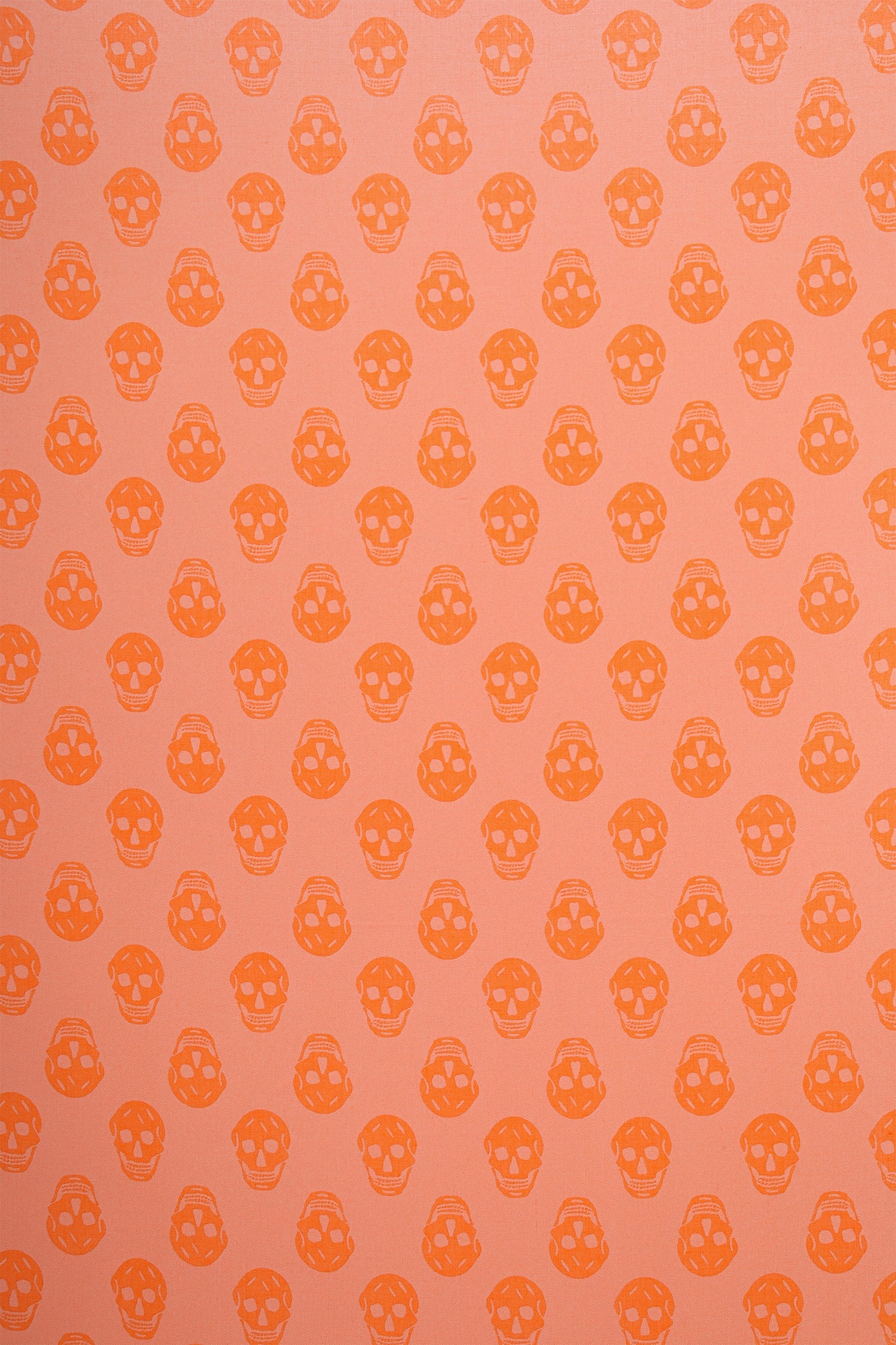 Alexander McQueen Orange Skull Print Scarf