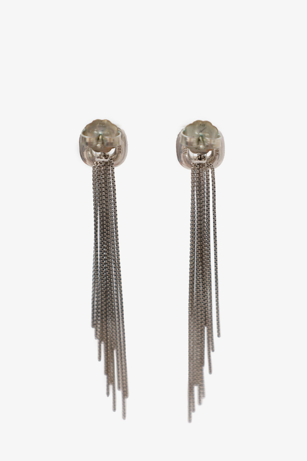 David Yurman Diamond 'Graphite Ice' Tassel Drop Earrings
