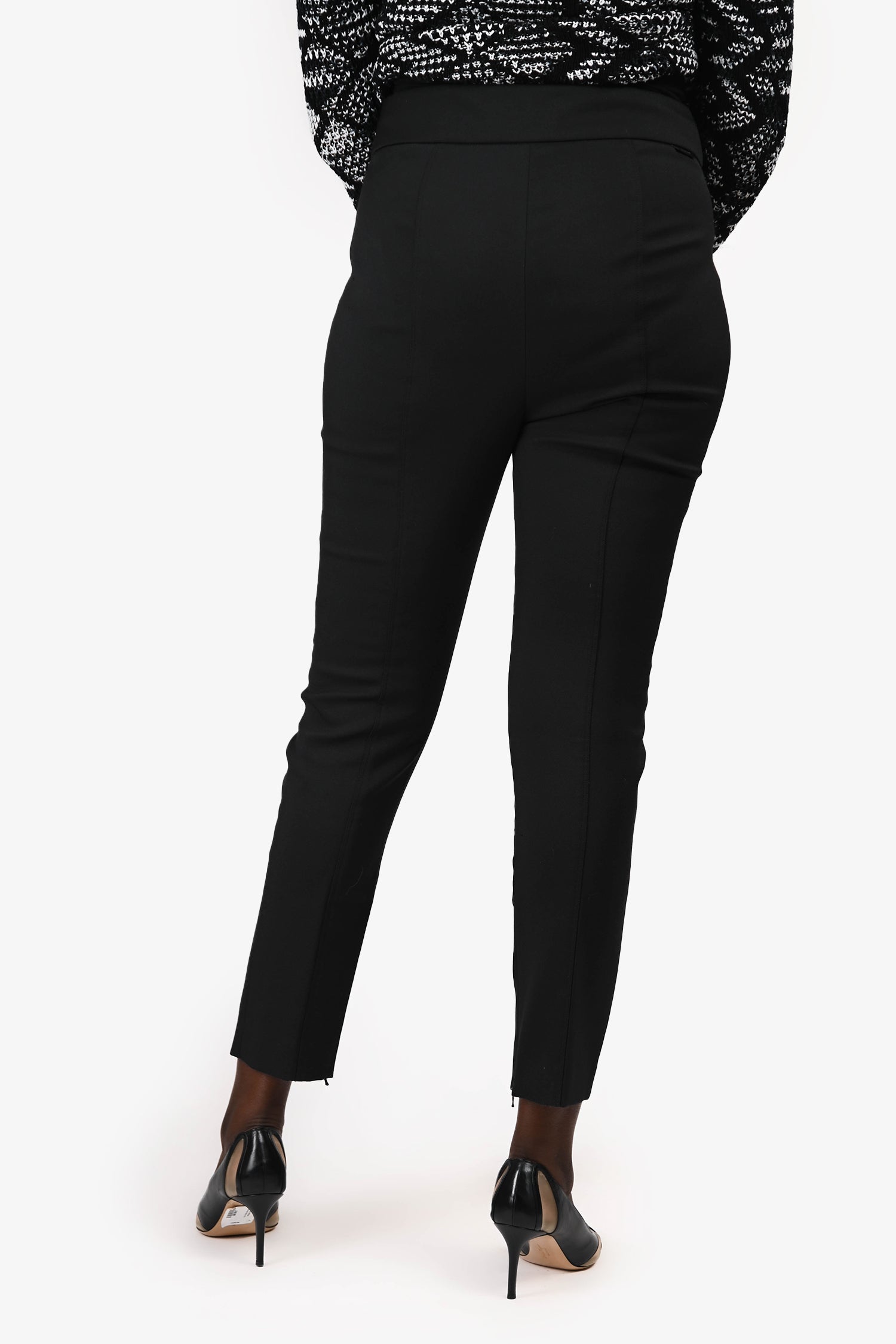 Moncler Black Slim Leg Trousers Size 48