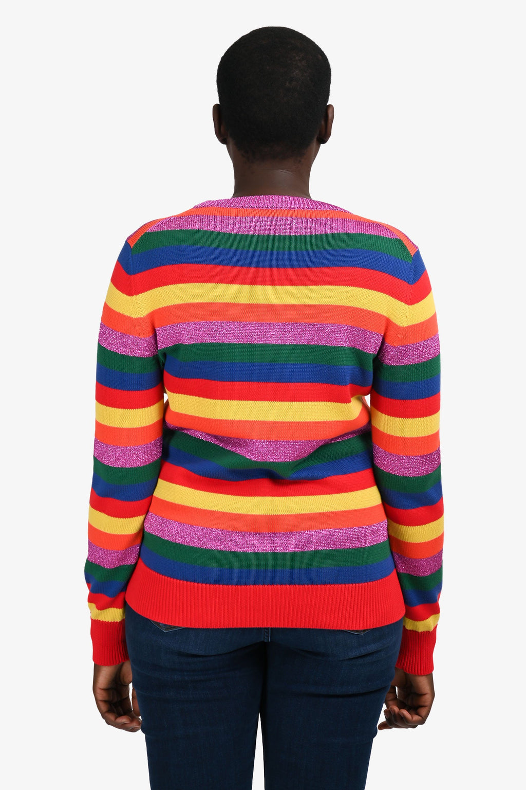 Moncler Multicolour Stripped Long Sleeve Sweater Size L