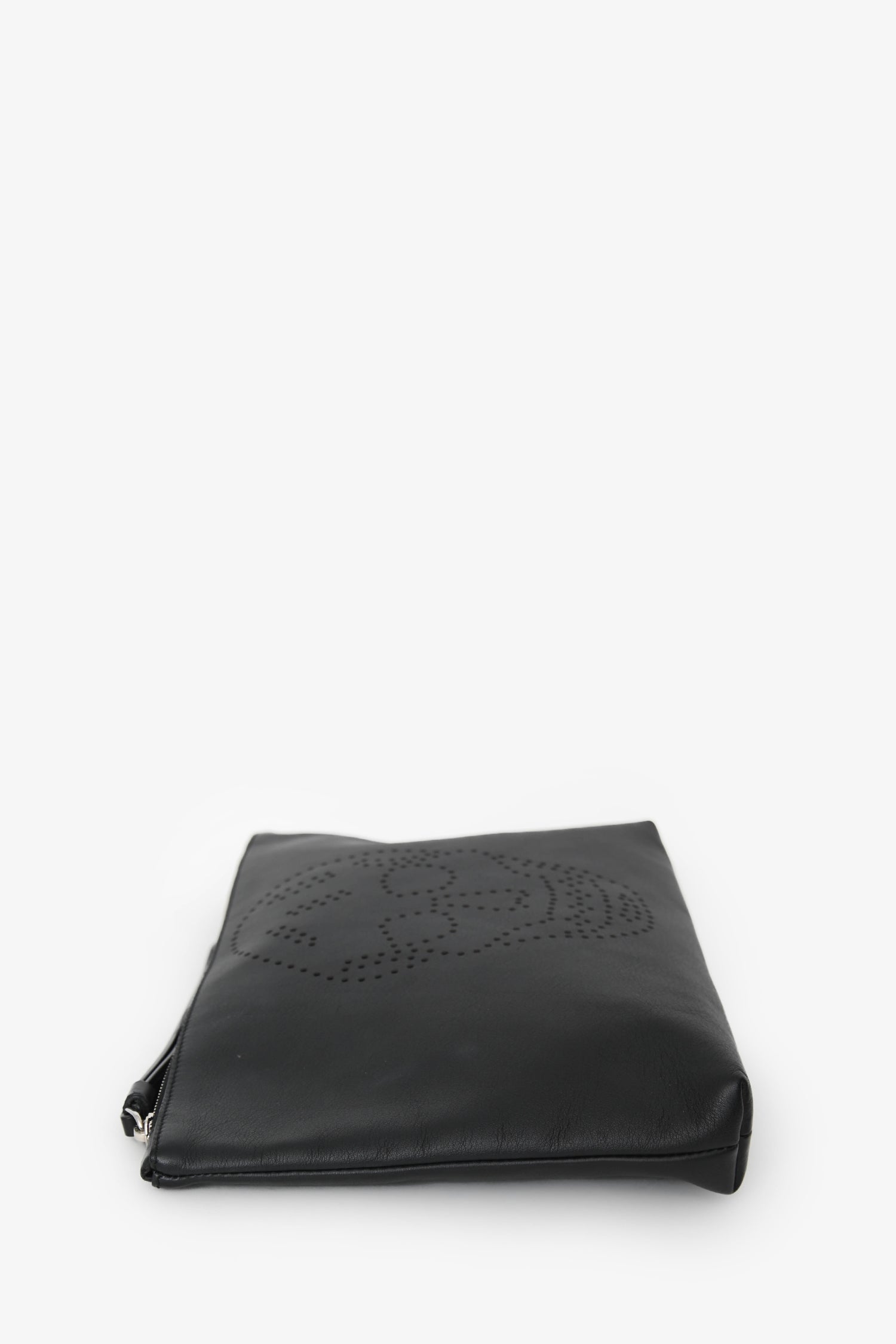 Alexander McQueen Black Leather Skull Clutch