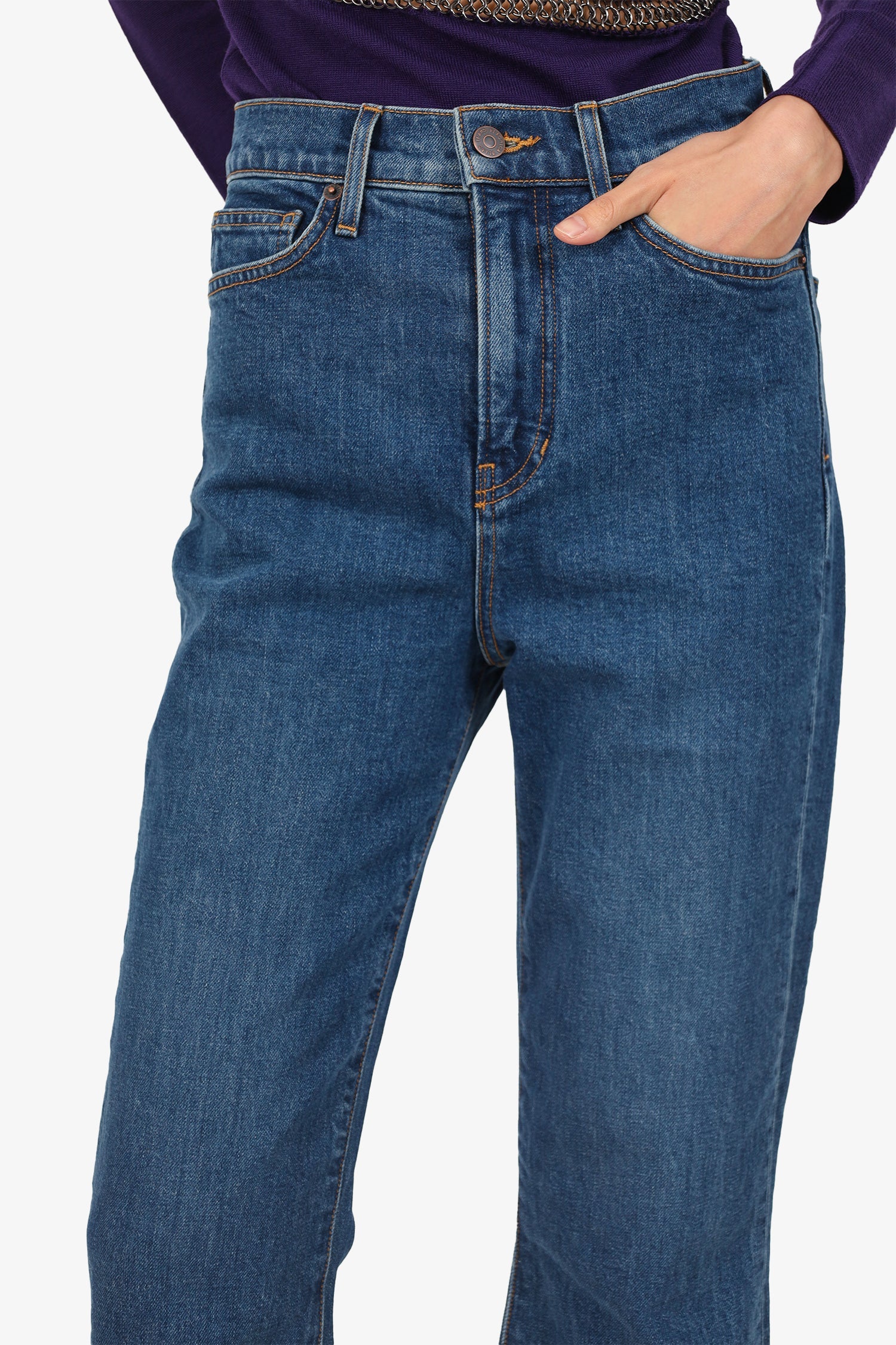 Veronica Beard Blue Denim Carson Ankle Flared Jeans Size 27