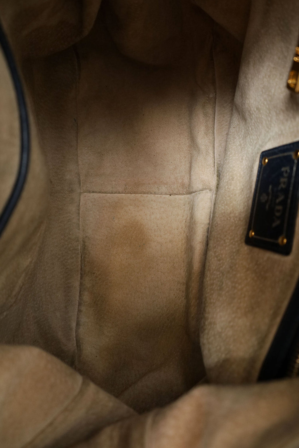 Prada Blue Soft Calf Leather Hobo Bag