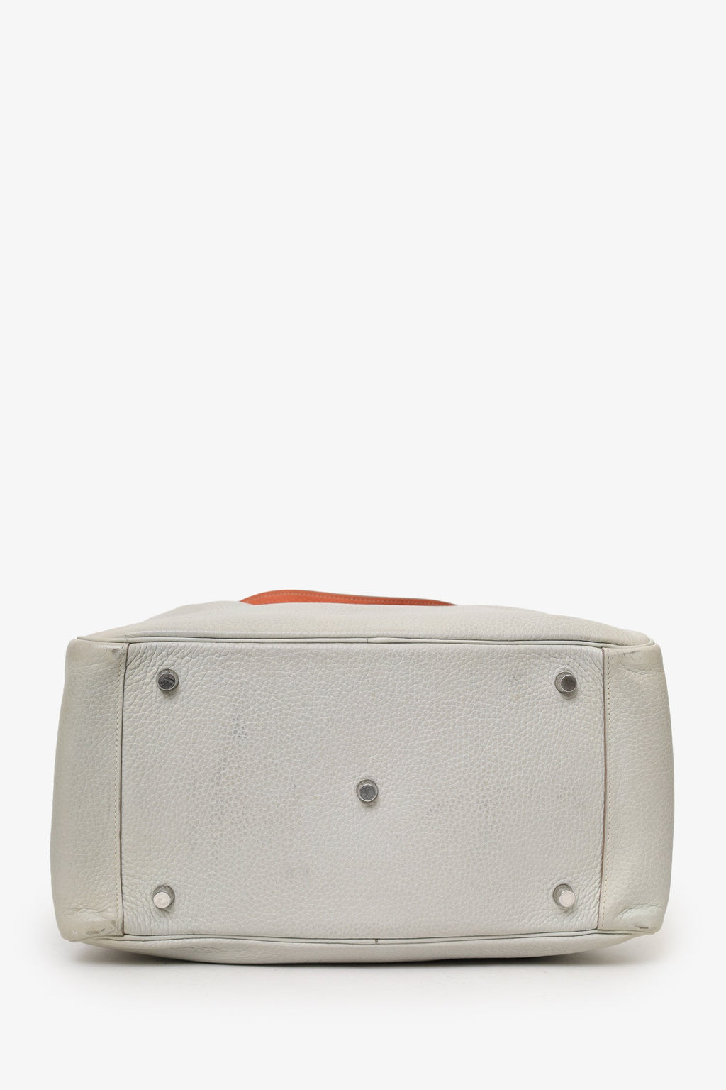 Hermès 2013 Light Grey Clemence Leather Lindy 30
