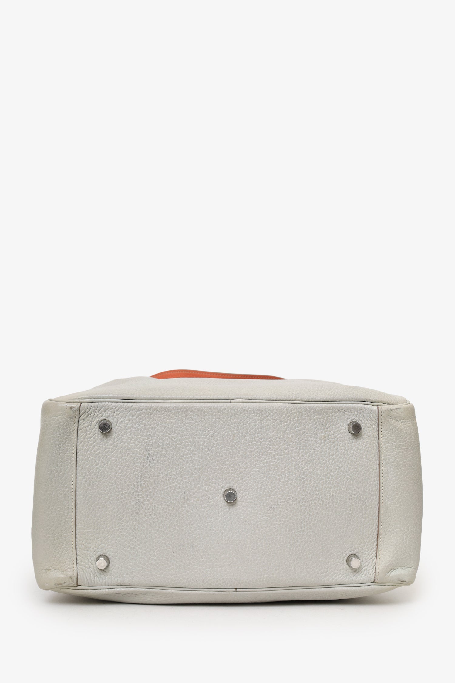 Hermès 2013 Light Grey Clemence Leather Lindy 30