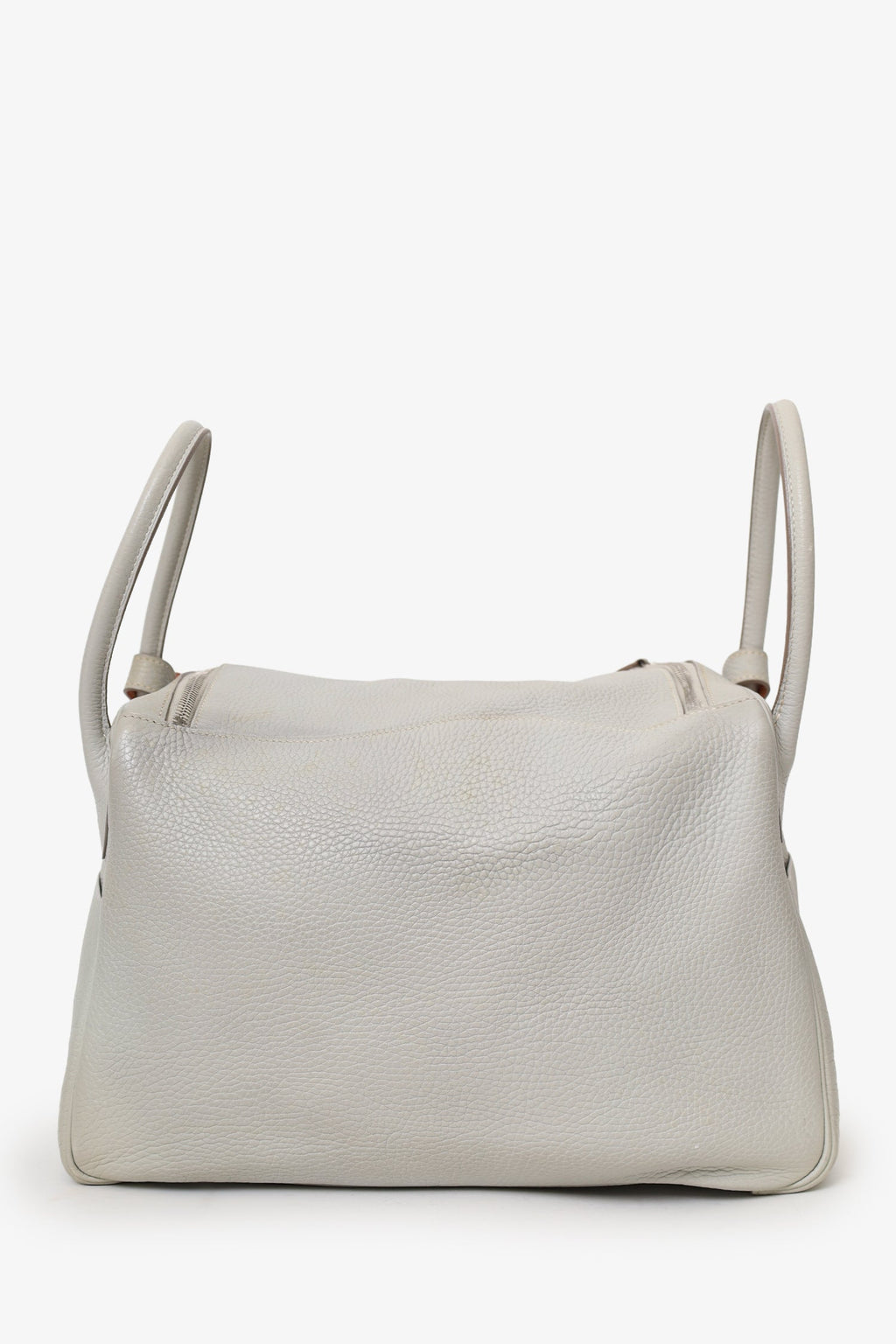 Hermès 2013 Light Grey Clemence Leather Lindy 30