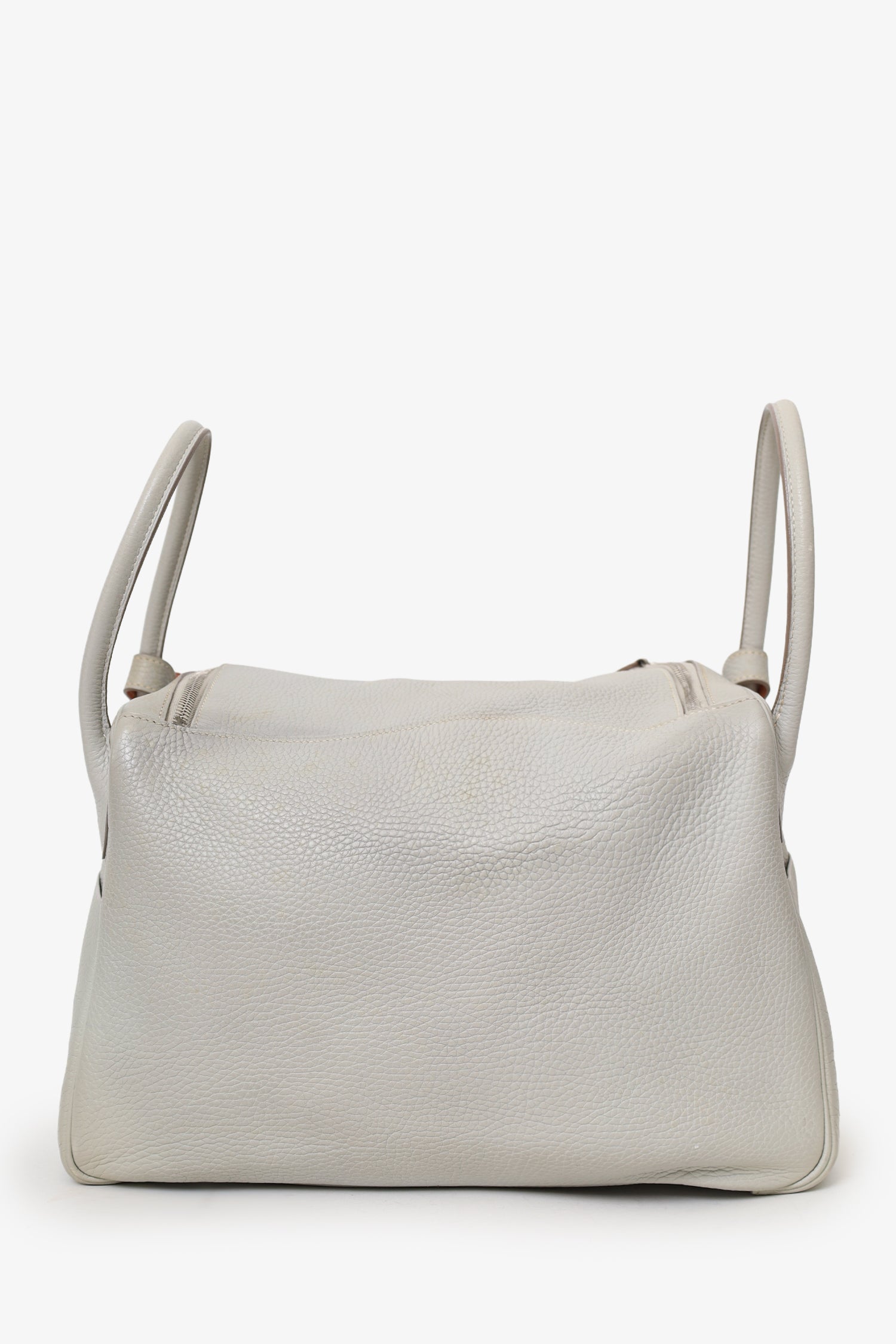 Hermès 2013 Light Grey Clemence Leather Lindy 30