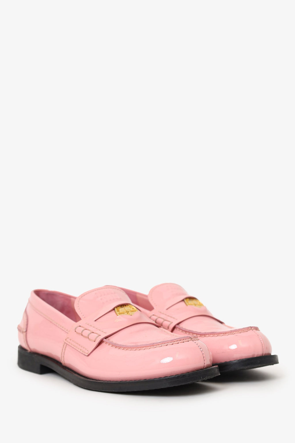 Miu Miu Pink Patent Leather Penny Loafer Size 39