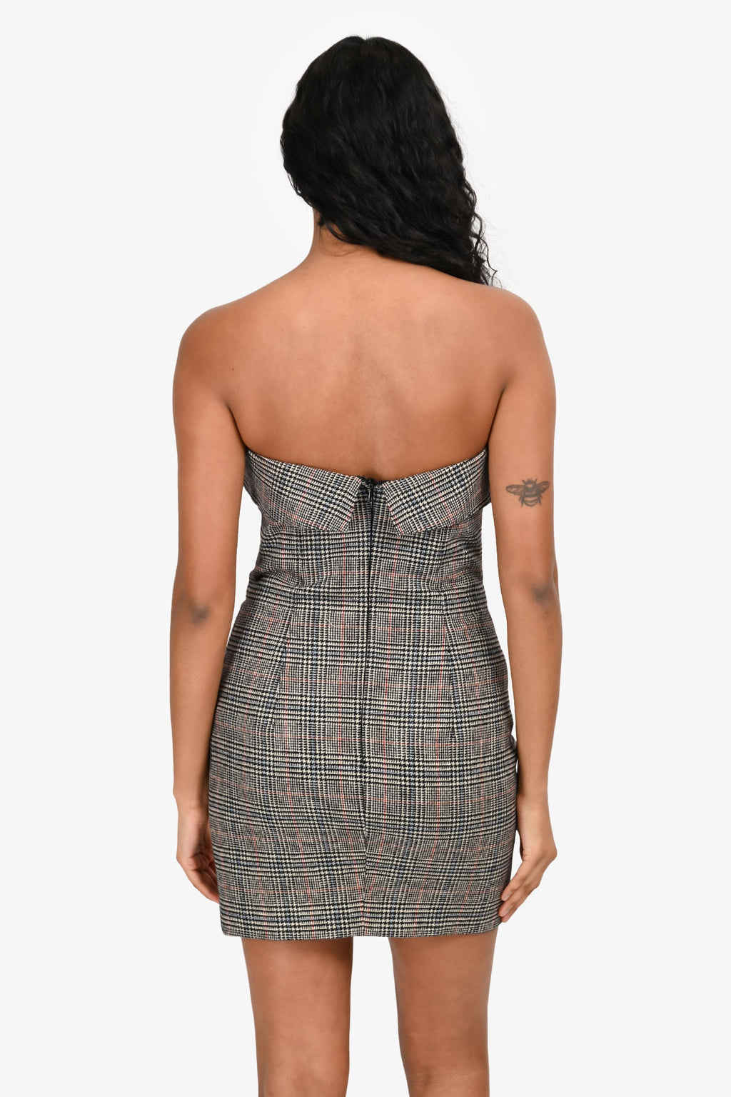 Jean Paul Gaultier Red/Black Wool Checked Mini Dress Size M