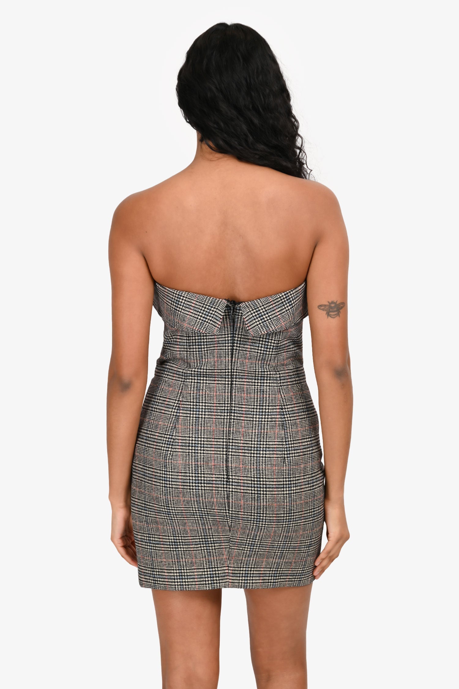 Jean Paul Gaultier Red/Black Wool Checked Mini Dress Size M