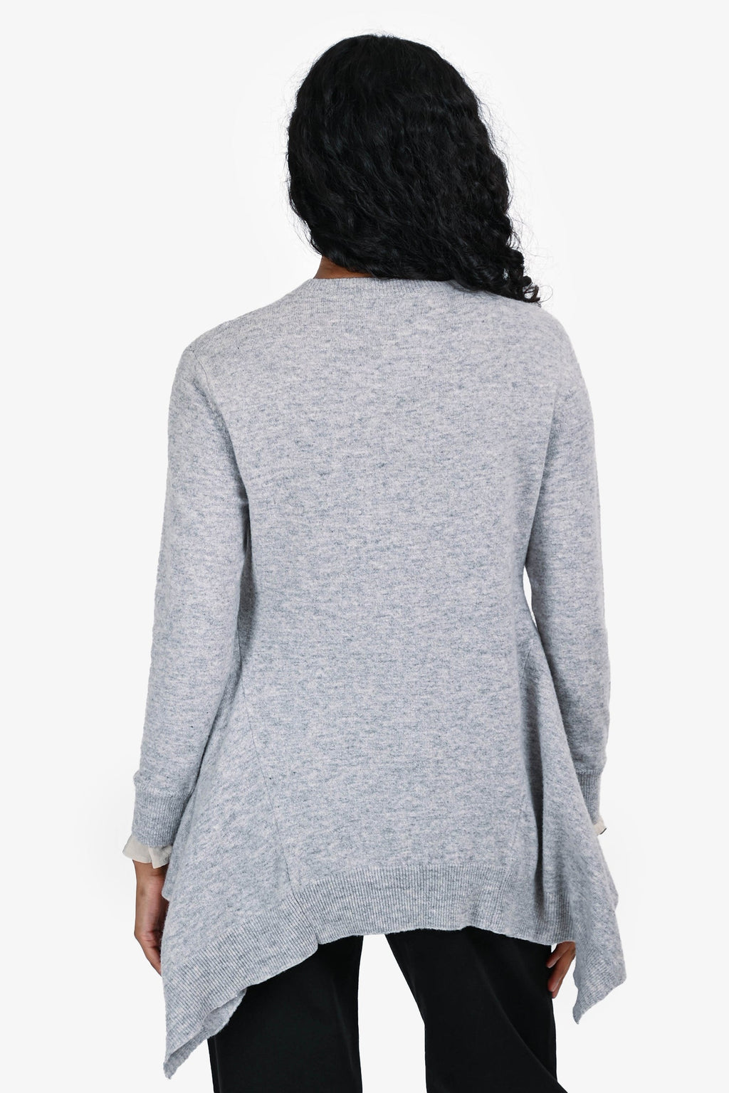 Stella McCartney 2015 Grey Wool/Silk Asymmetrical Sweater Size 36