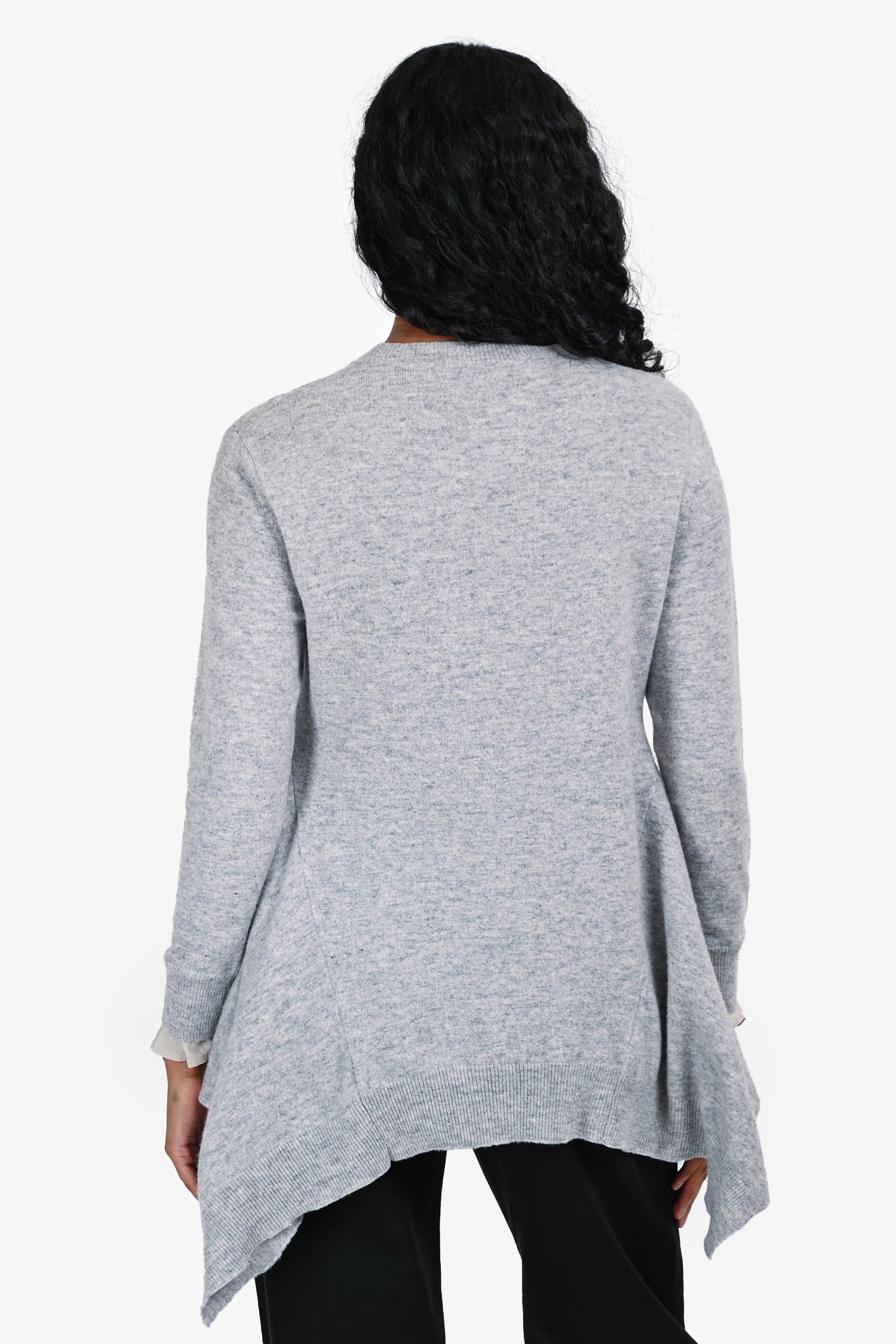 Stella McCartney 2015 Grey Wool/Silk Asymmetrical Sweater Size 36