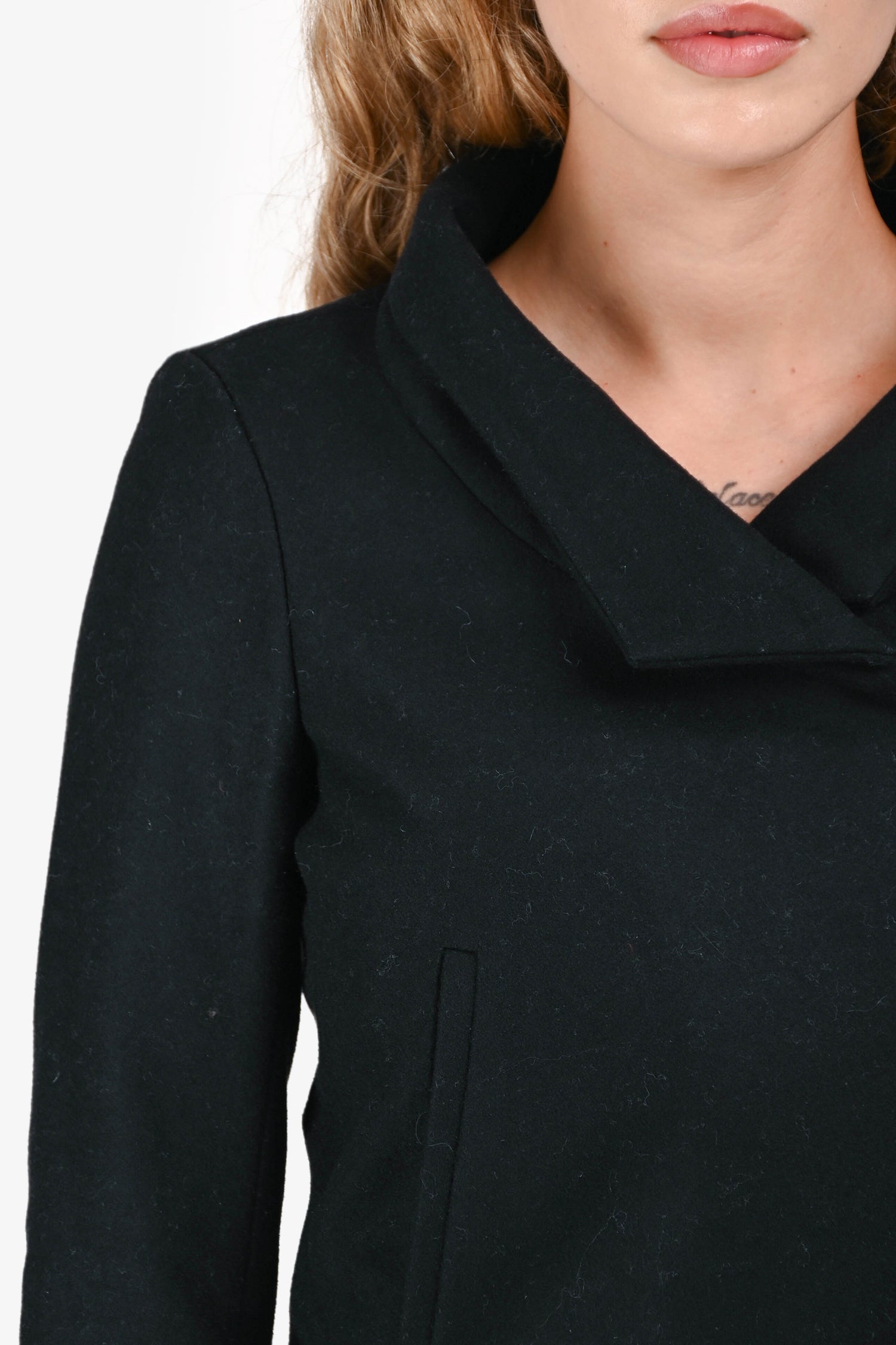 Helmut Lang Black Wool Zip Up Jacket Size P