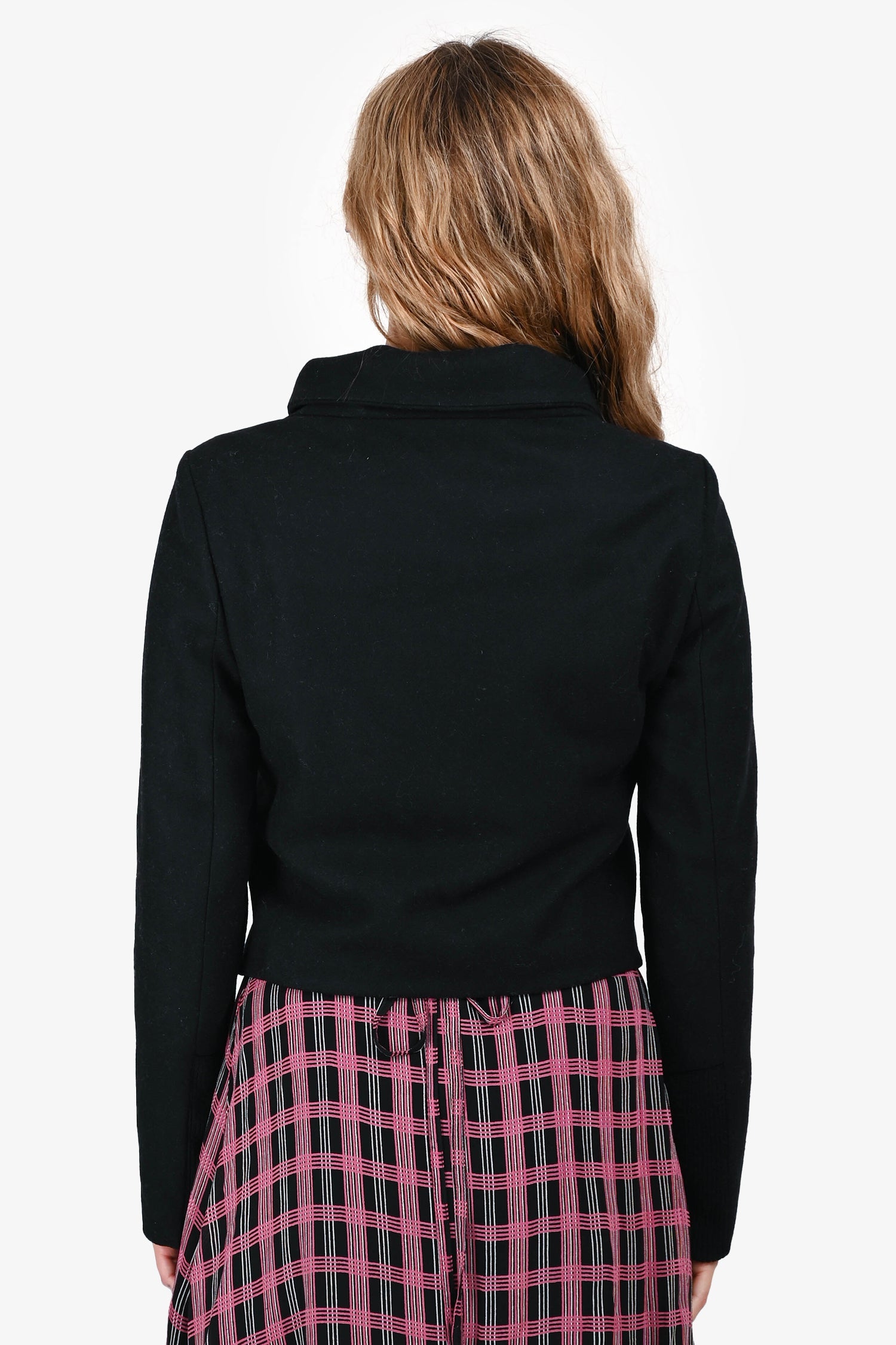 Helmut Lang Black Wool Zip Up Jacket Size P