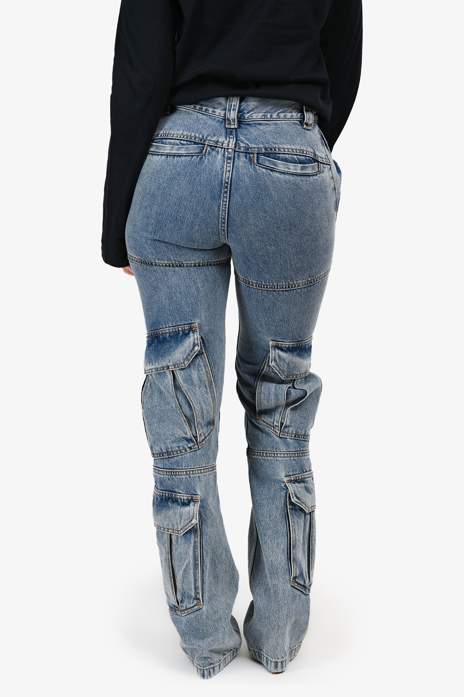 Givenchy Logo Plaque Cargo Jeans Size 26