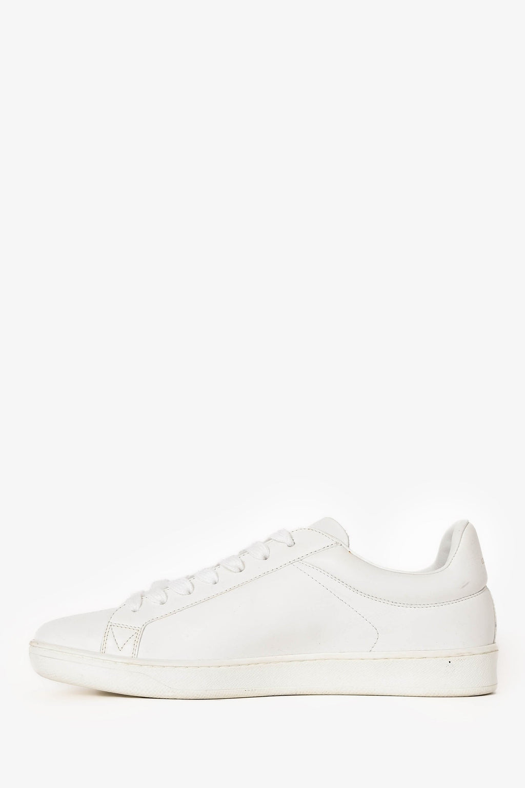 Louis Vuitton White/Blue Leather Logo Low Top Sneakers Size 5