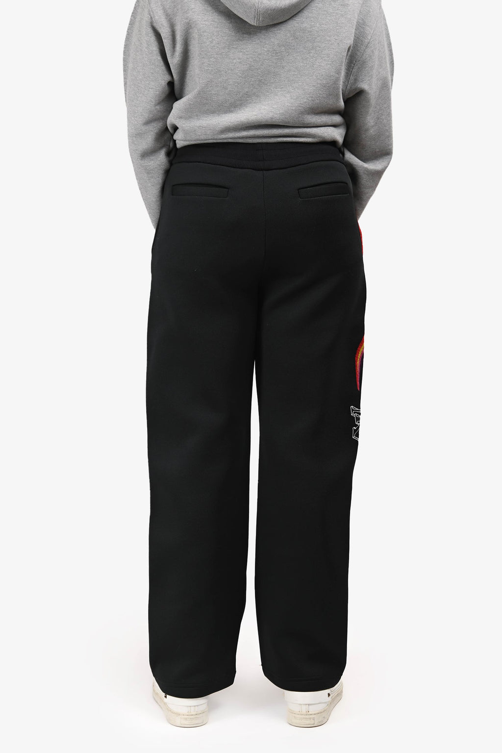 Louis Vuitton Black Neoprene Logo Track Rainbow Embroidered Pants Size M Mens