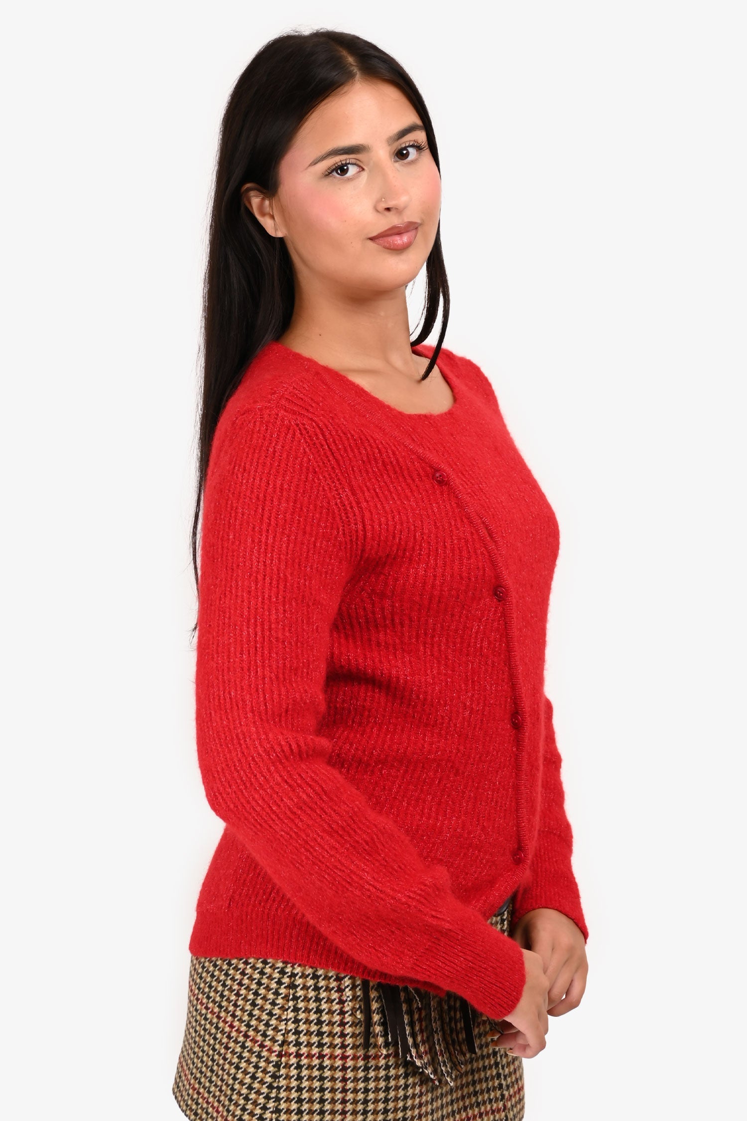 Jacquemus Red Alpaca Blend 'La Maille Pau' Asymmetrical igan Size 40