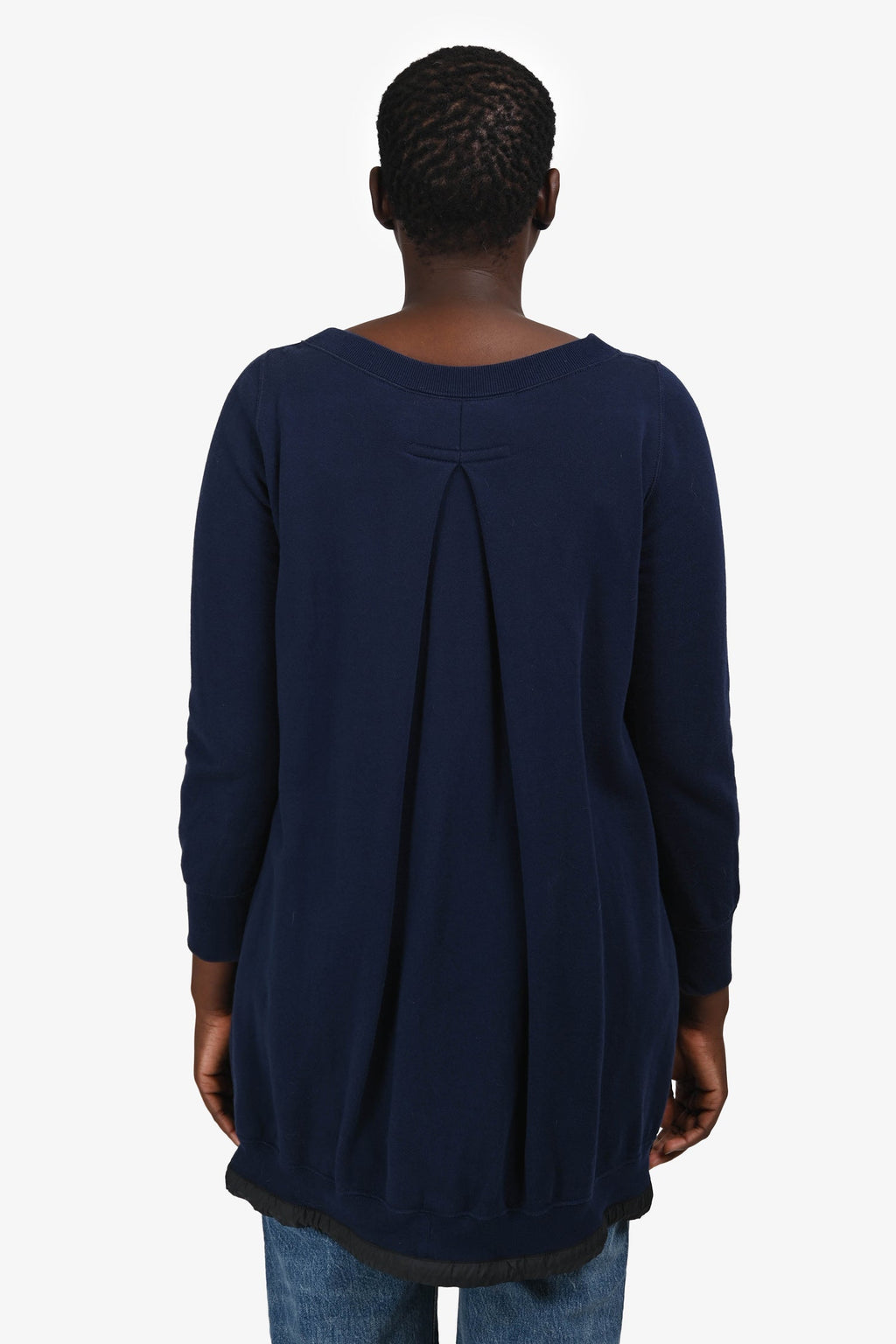 Sacai Luck Navy Cinch Bottom Sweater Est. Size M