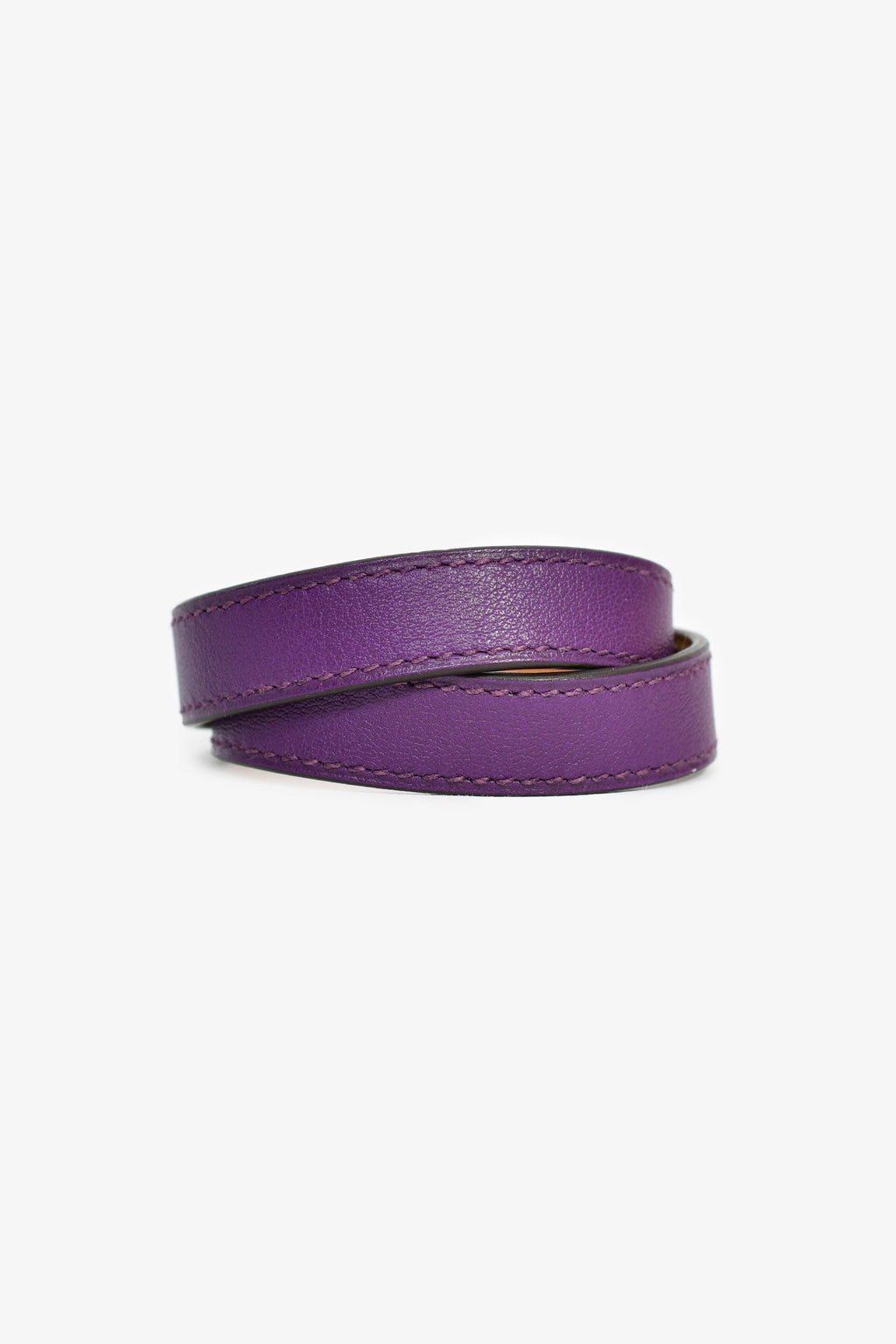 Hermès Purple Leather Double Tour Bracelet
