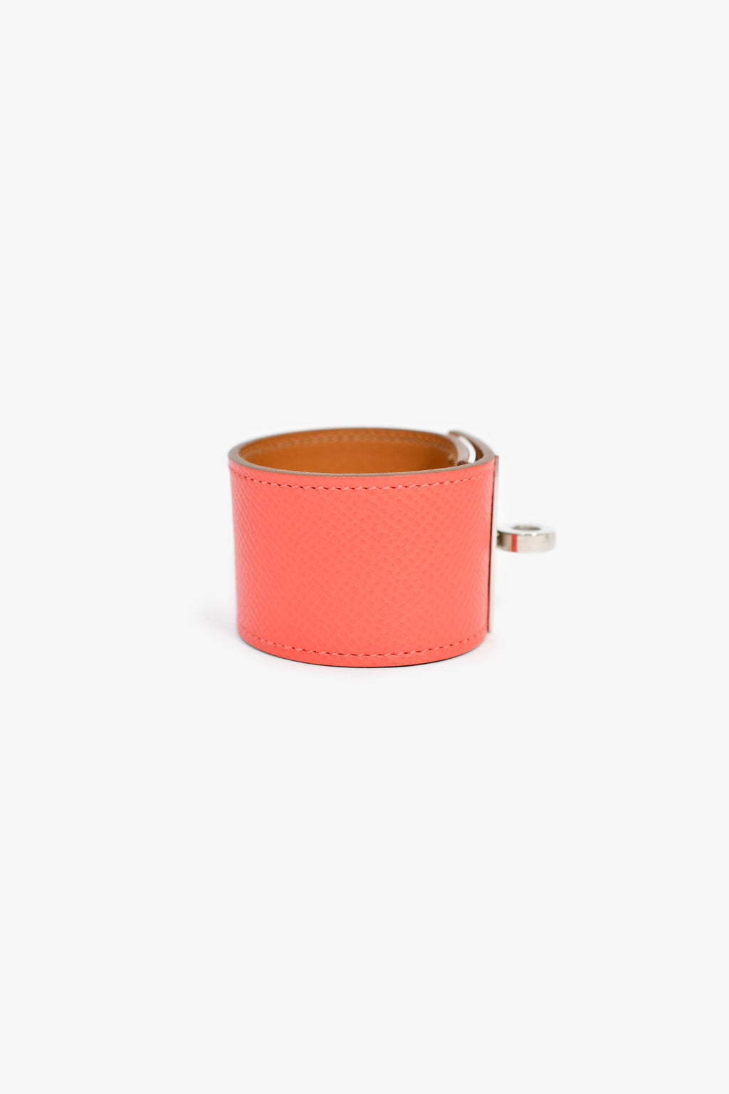 Hermès Coral Leather 'Kelly Dog' Bracelet