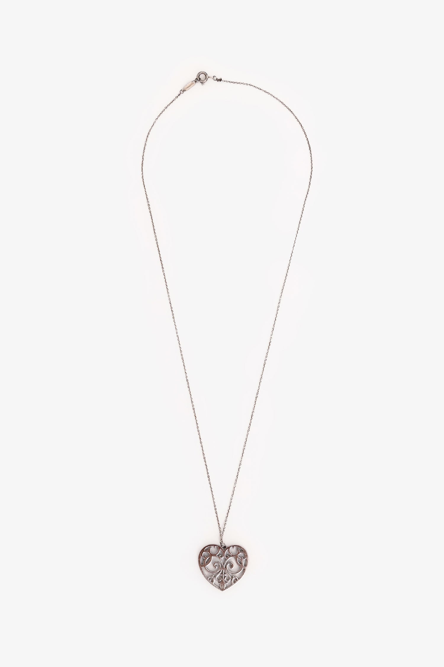 Tiffany & Co. Sterling Silver Enchant Heart Necklace
