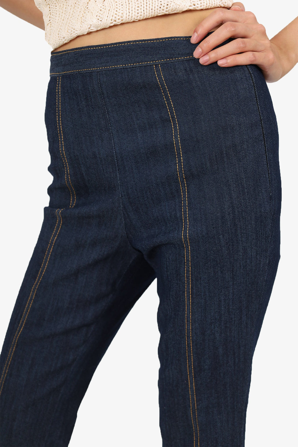 Cinq A Sept Blue Denim Bow Cuff Jeans Size 0