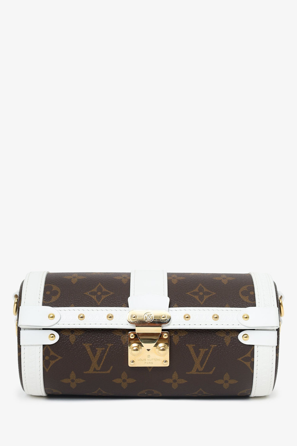 Louis Vuitton White/Brown Monogram Papillon Trunk With Pouch