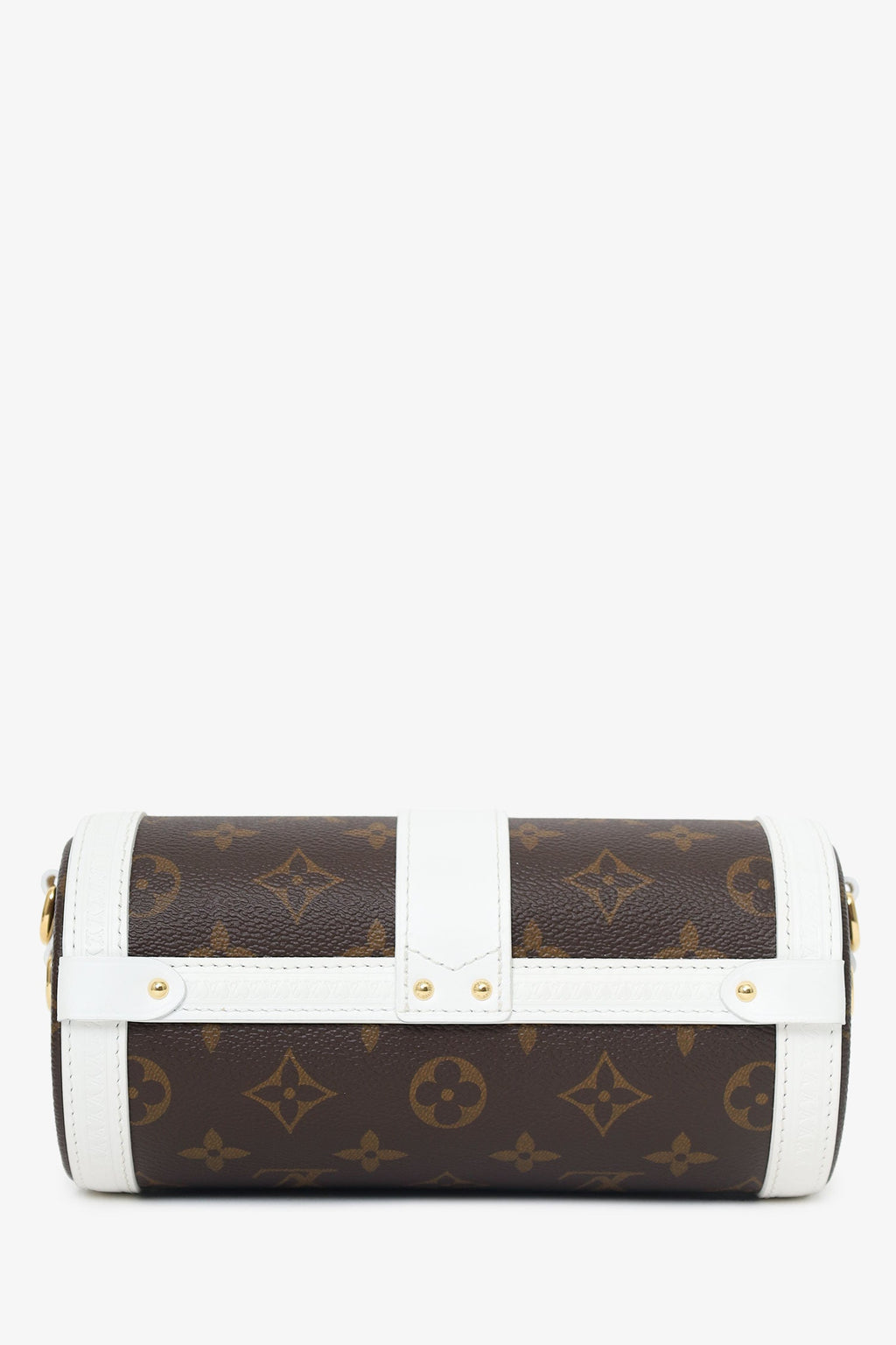 Louis Vuitton White/Brown Monogram Papillon Trunk With Pouch