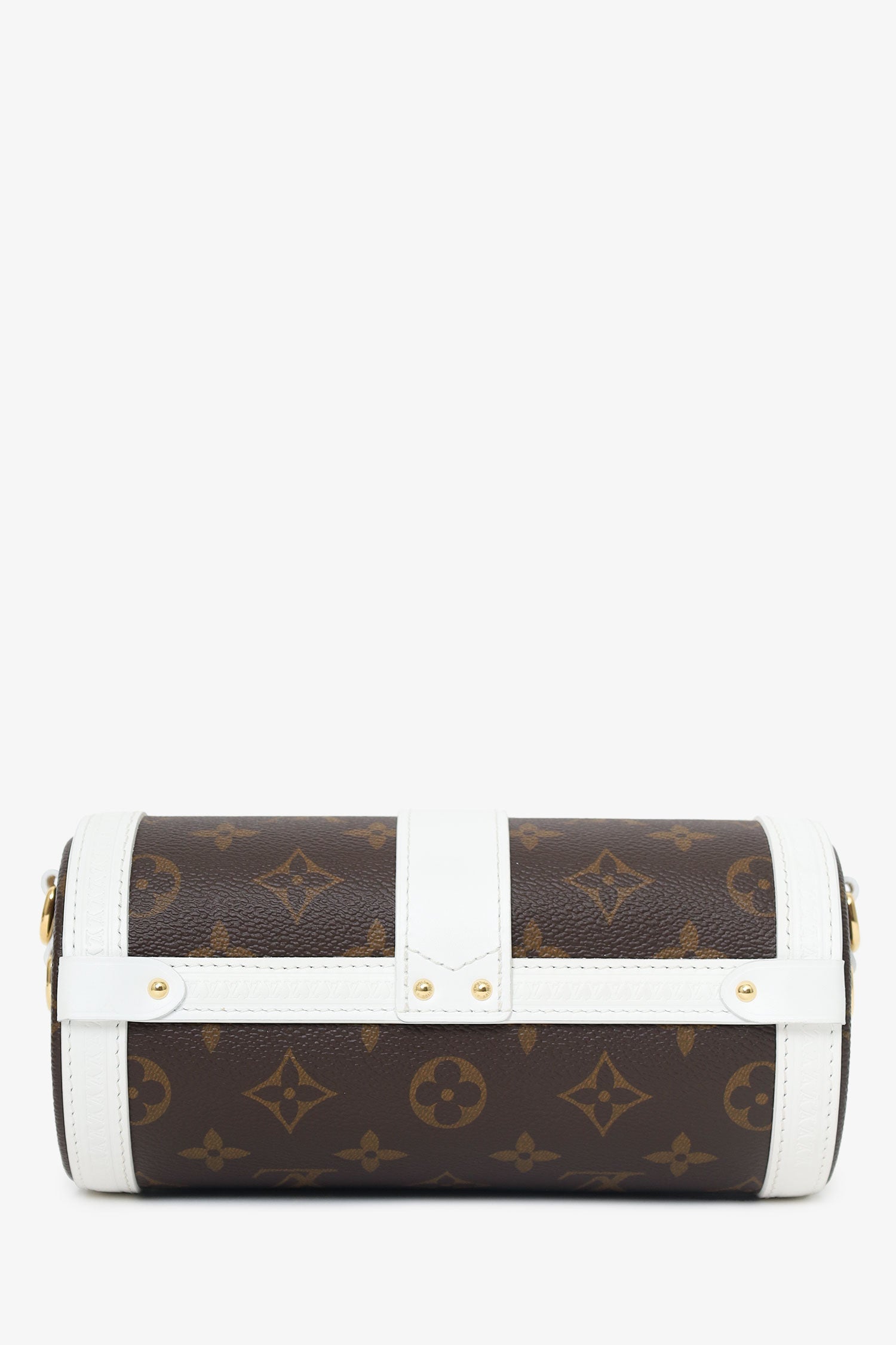 Louis Vuitton White/Brown Monogram Papillon Trunk With Pouch