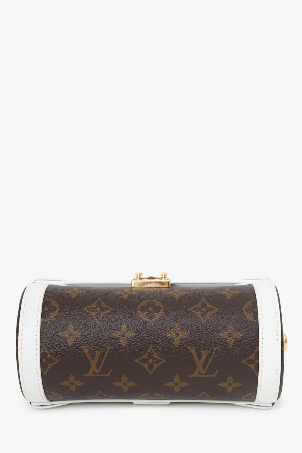 Louis Vuitton White/Brown Monogram Papillon Trunk With Pouch