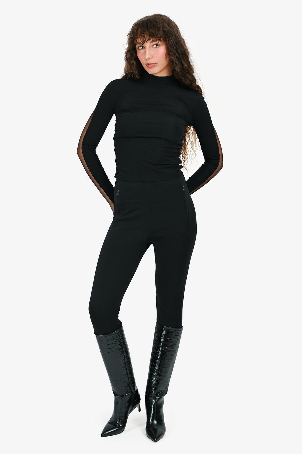 Wardrobe.NYC Zip Front Leggings Size S