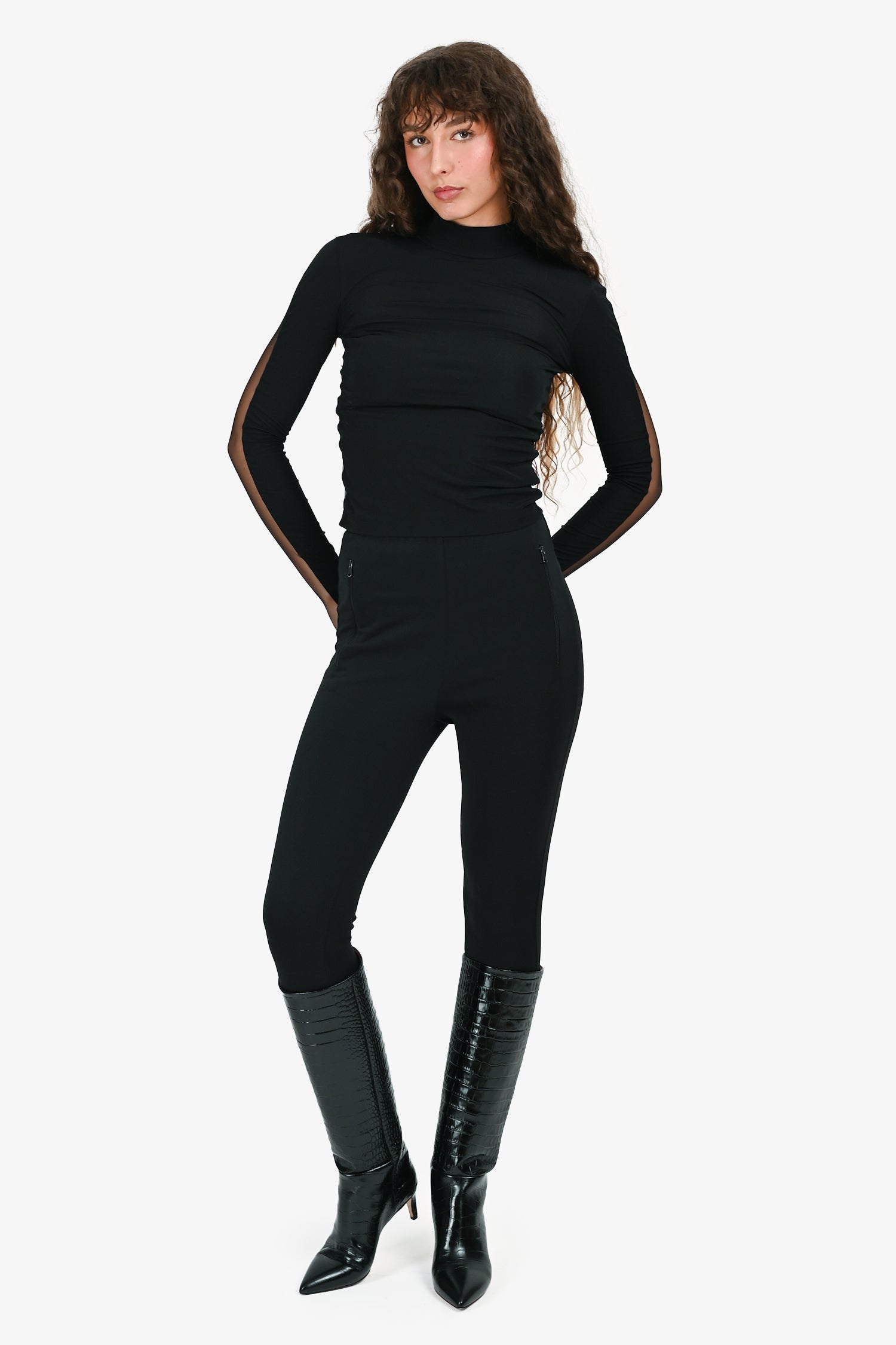 Wardrobe.NYC Zip Front Leggings Size S