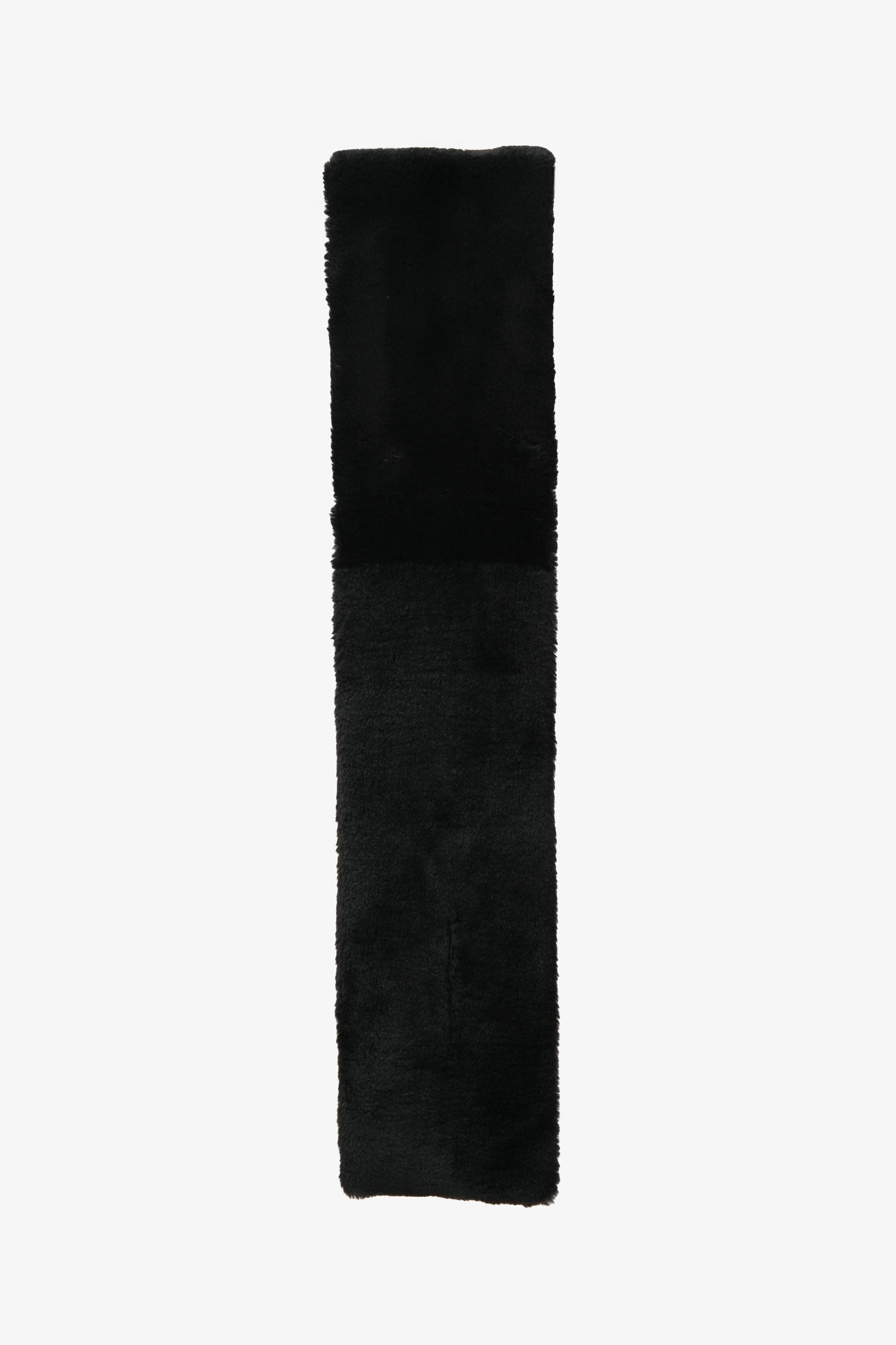 Saint Laurent Black Faux Fur Scarf