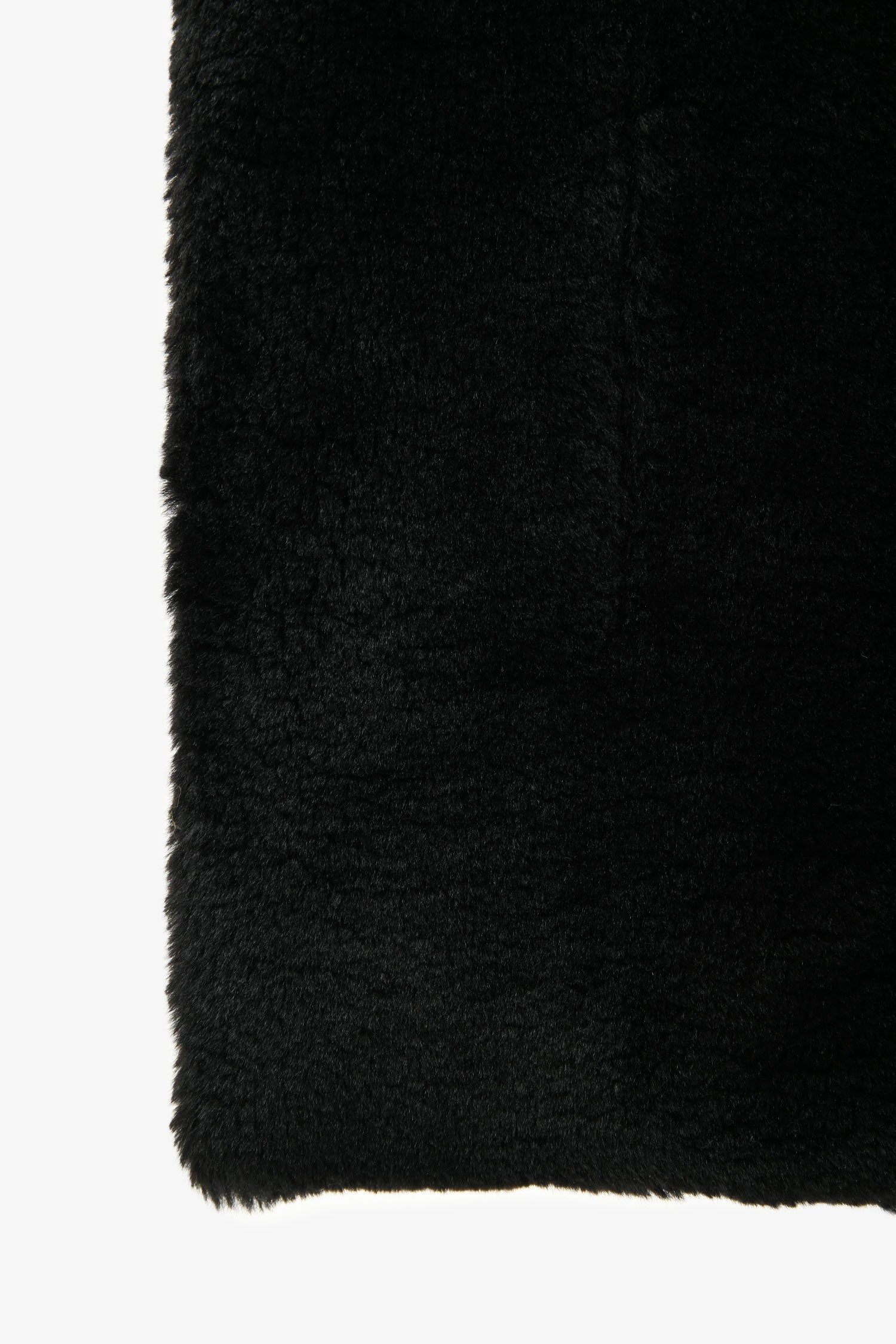 Saint Laurent Black Faux Fur Scarf