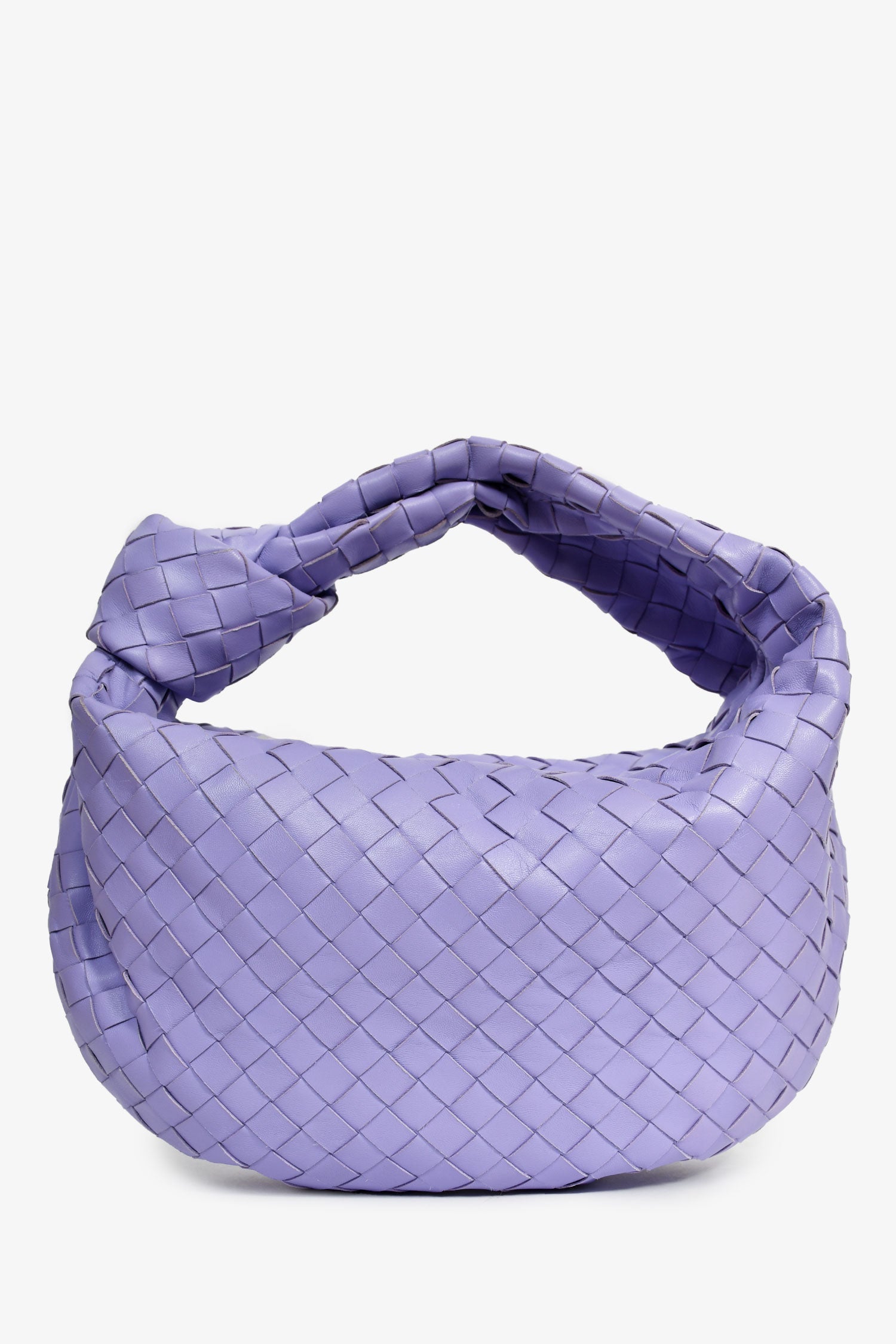 Bottega Veneta Purple Intrecciato Leather Teen Jodie Shoulder Bag