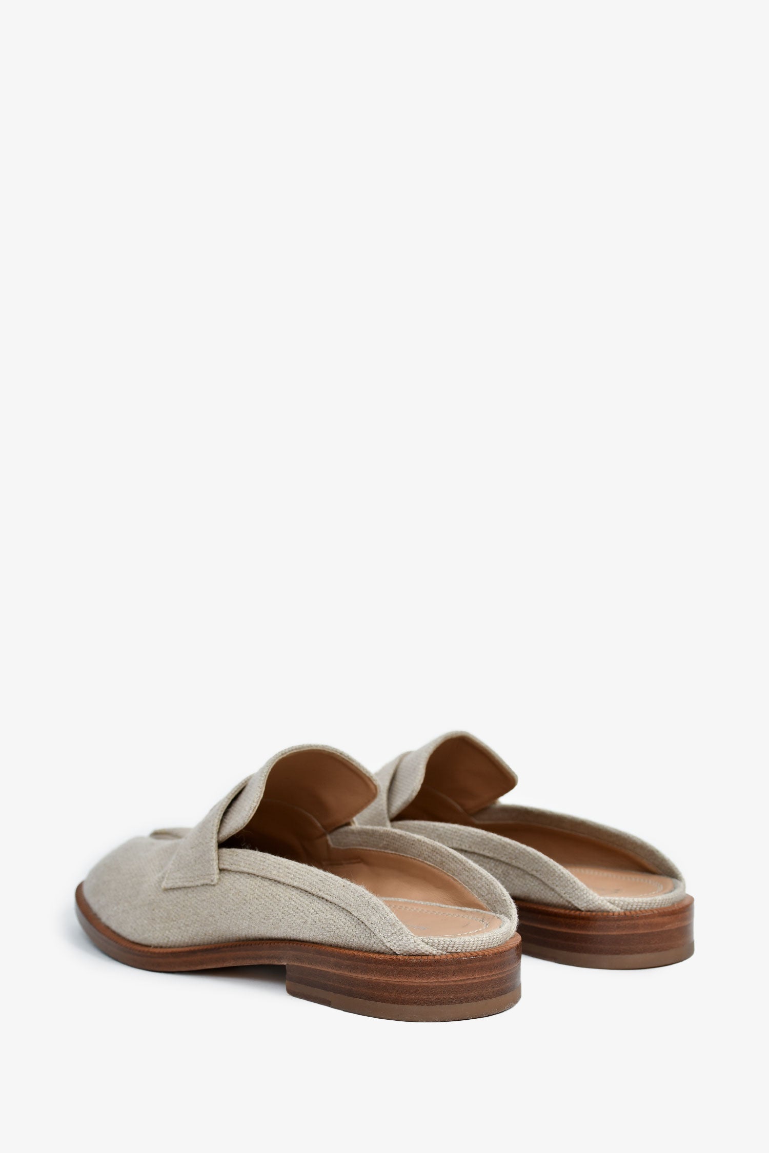 Maison Margiela Beige Linen 'Tabi City' Loafer Size 38