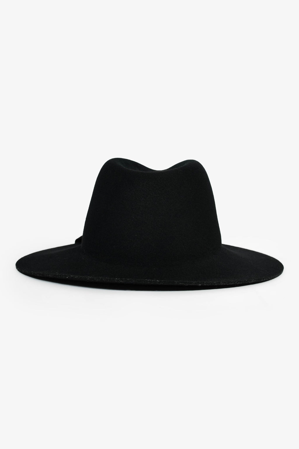 Janessa Leone Black Wool Wide Brim Hat