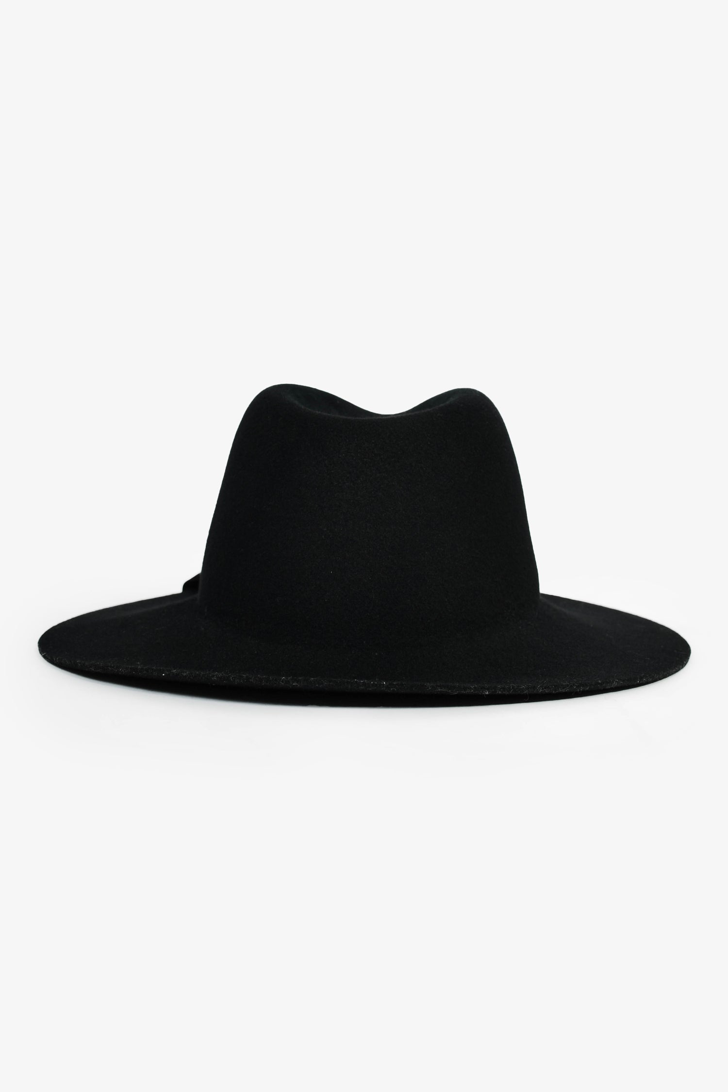 Janessa Leone Black Wool Wide Brim Hat