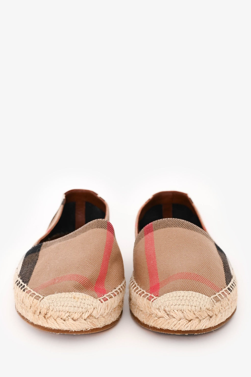 Burberry Nova Check Canvas Espadrilles Size 38