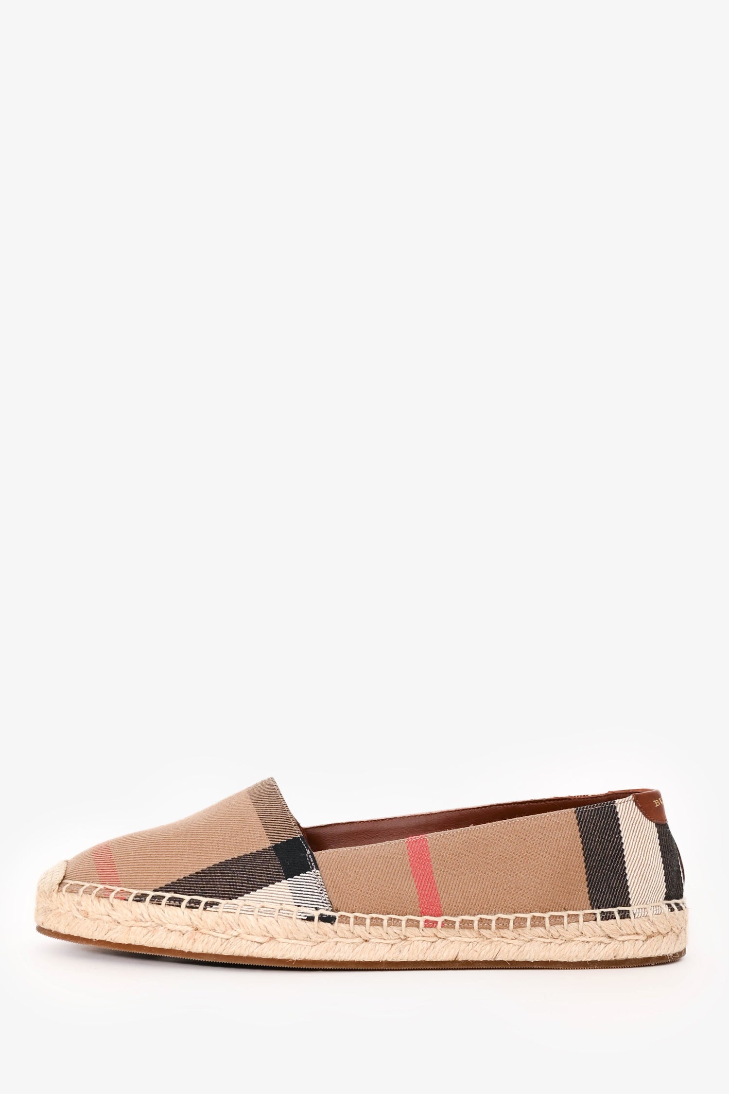 Burberry Nova Check Canvas Espadrilles Size 38