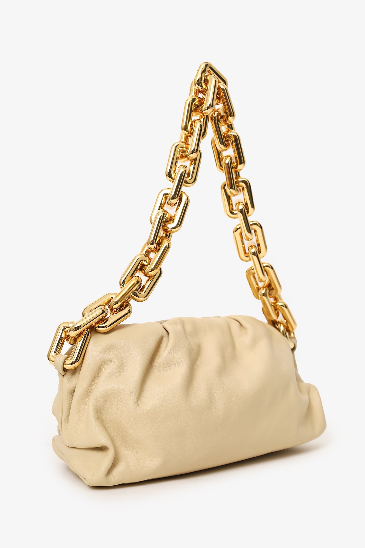Bottega Veneta Beige Chain Pouch Bag