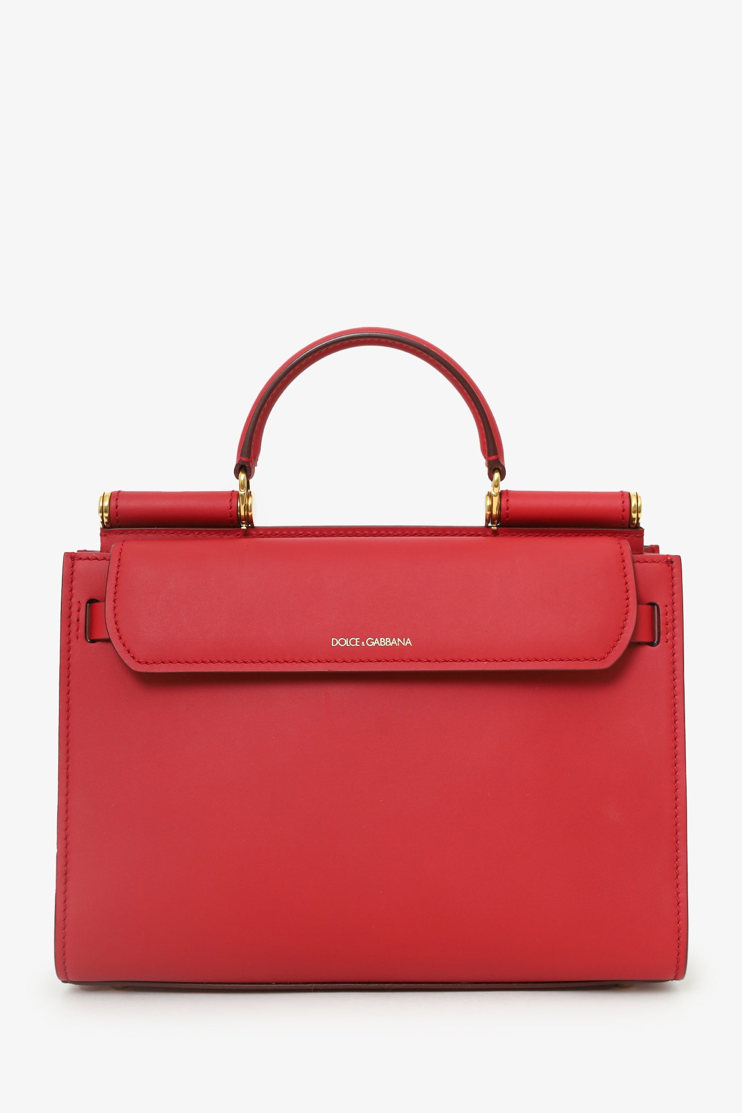 Dolce & Gabbana Red Leather Sicily Bag