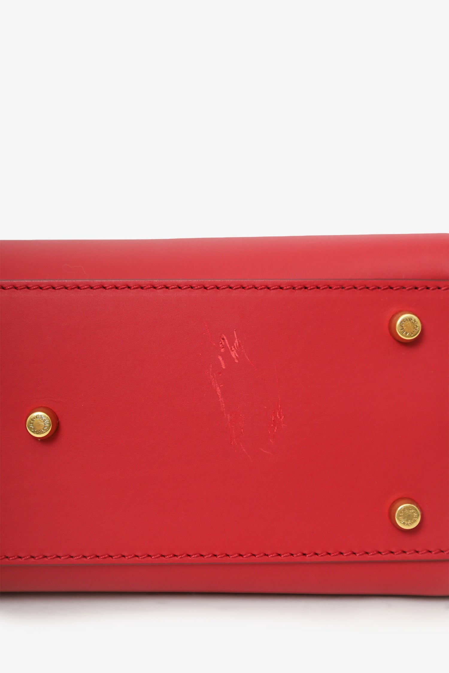 Dolce & Gabbana Red Leather Sicily Bag