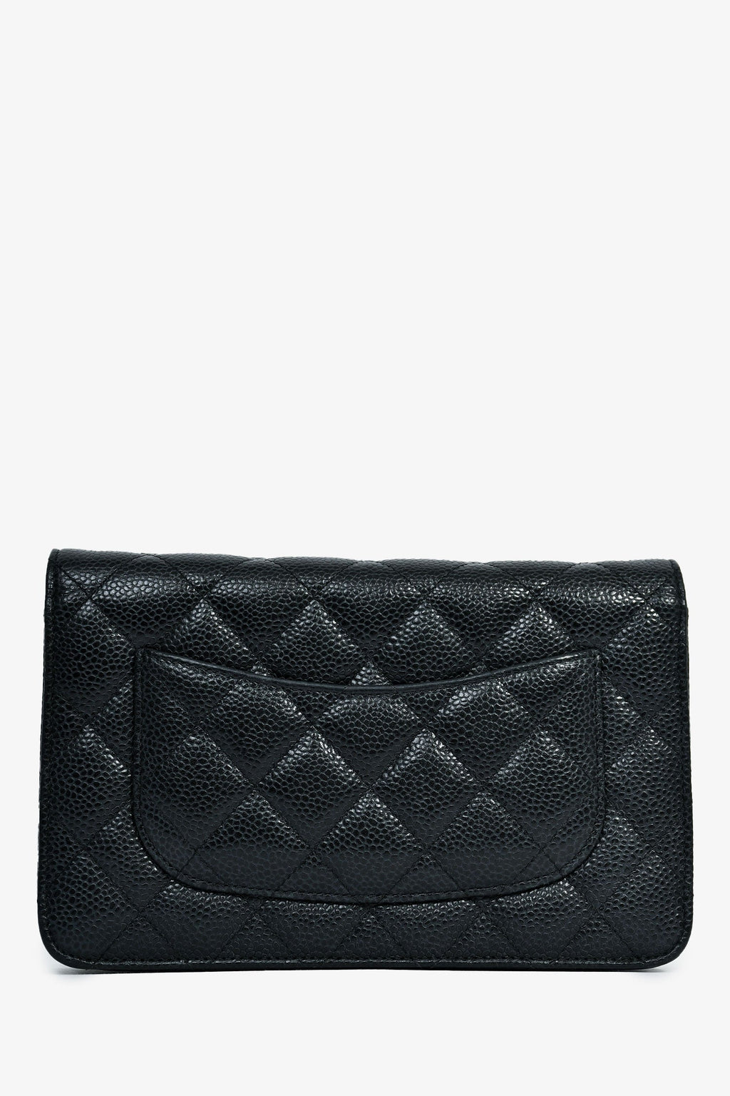 Pre-Loved Chanel™ 2019 Black Caviar Classic Wallet On Chain