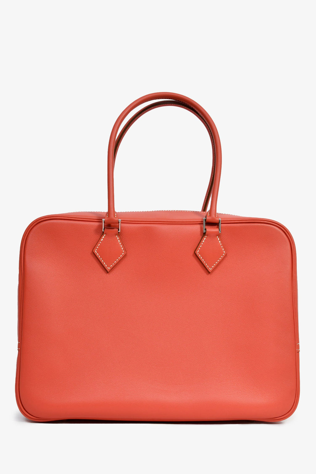 Hermès 2015 Orange Evercolour Leather Plume 32 Top Handle Bag